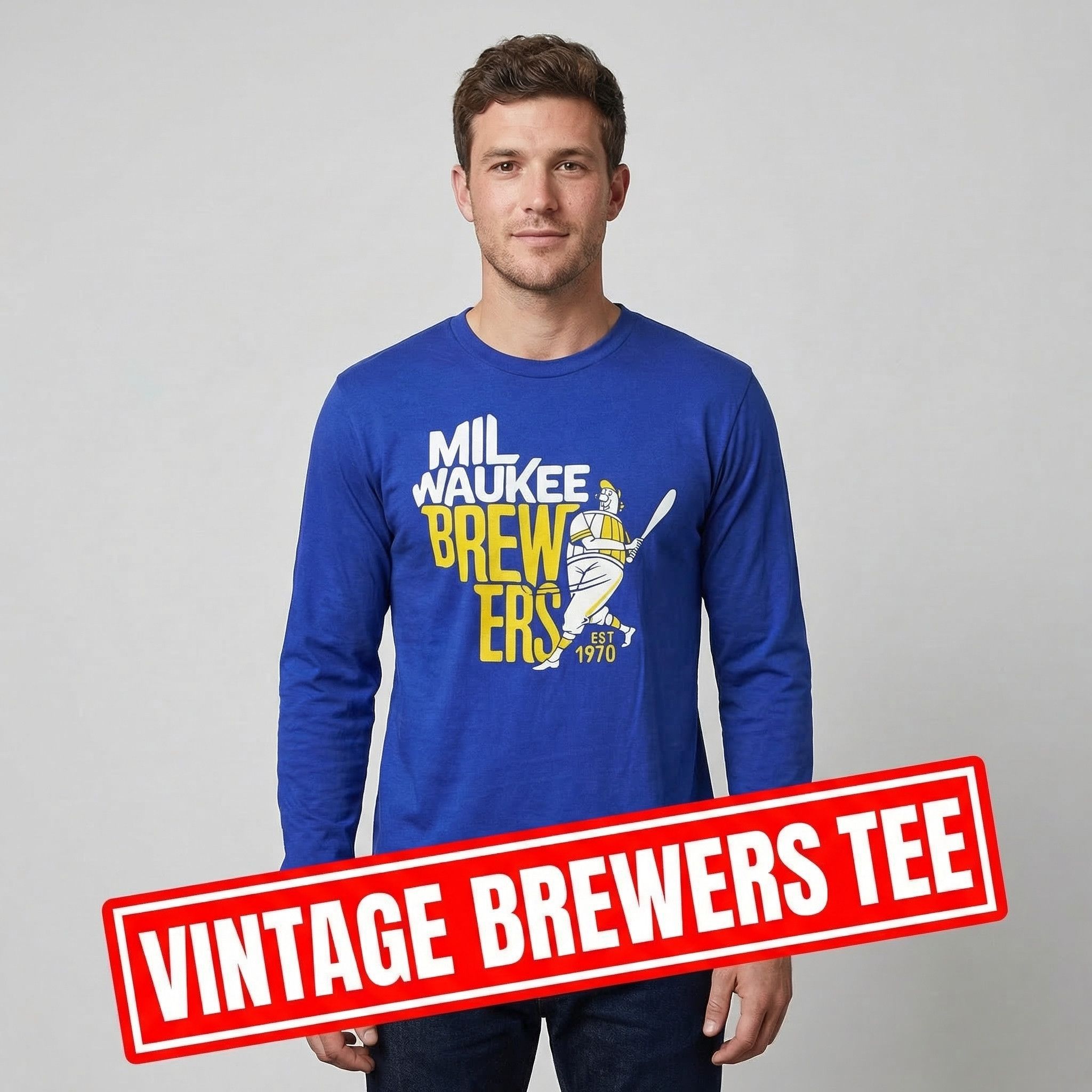 Port & Company Rare Vintage Milwaukee Brewers x Chevrolet T-Shirt Size US M / EU 48-50 / 2 - 1 Thumbnail