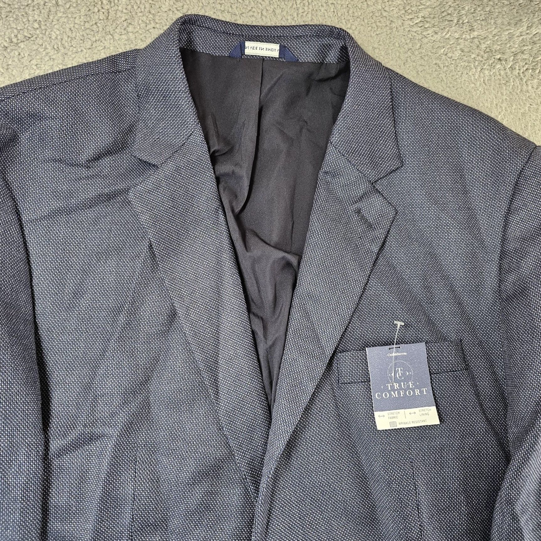 Croft & Barrow Croft & Barrow Sport Coat Mens 48R Regular Classic Fit Blue Two-Button Notch Lapel 2 Piece Suits & Blazers Size 48R - 2 Thumbnail