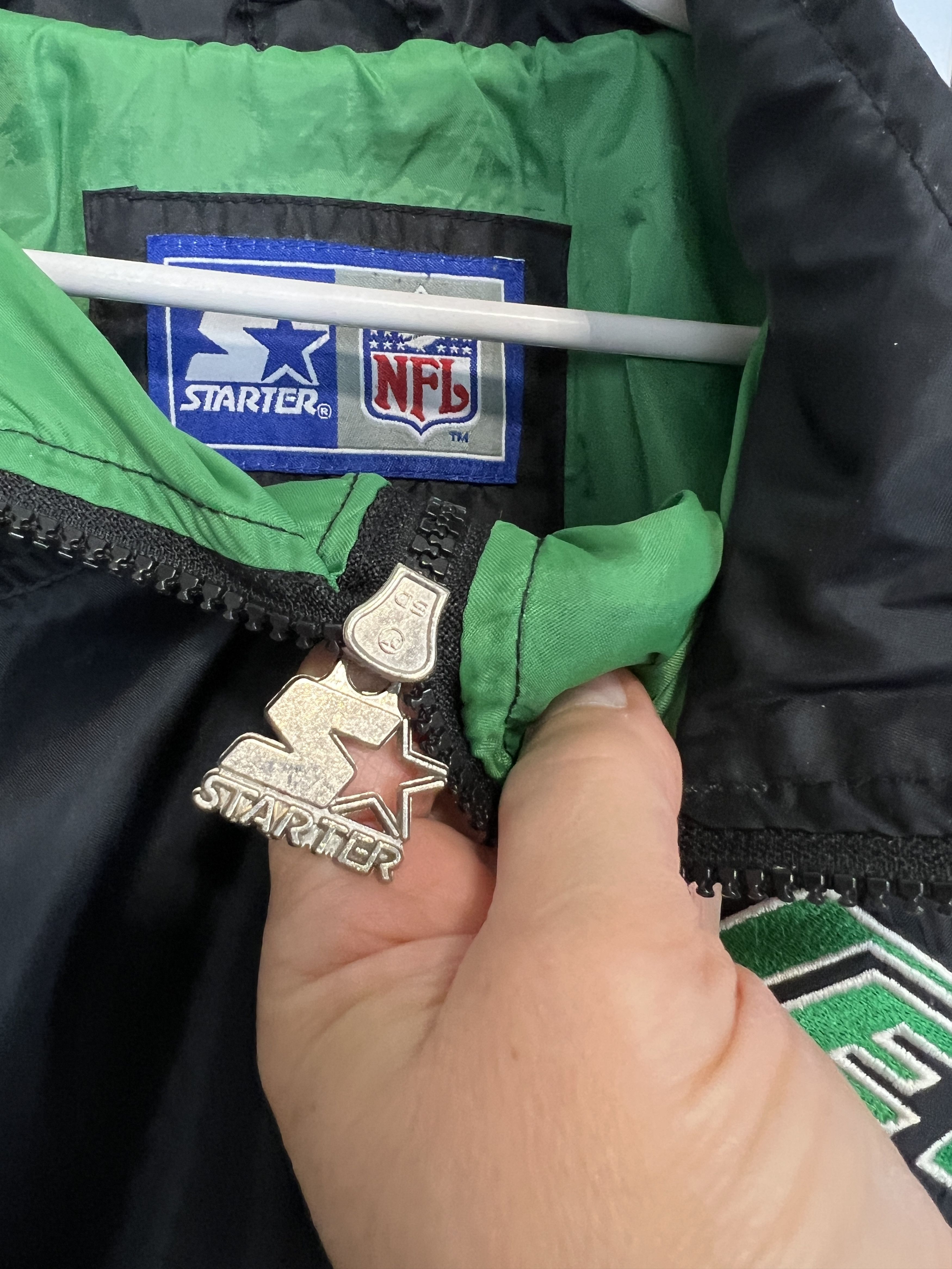 Starter Vintage 90's New York Jets Jacket NFL Track Top Zip Rare Size US L / EU 52-54 / 3 - 4 Thumbnail