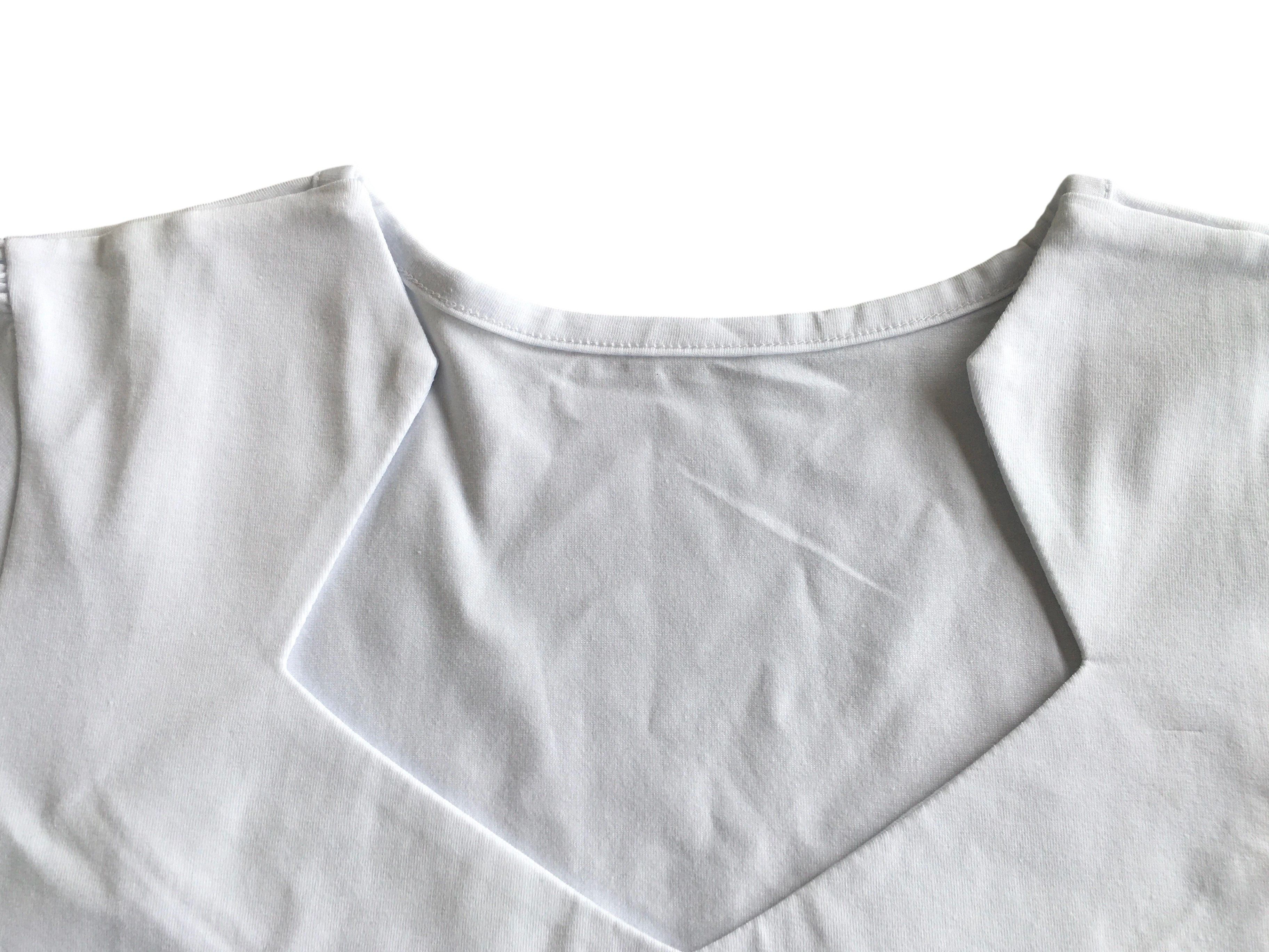 Other 50's Vintage Top V Neck Short Sleeve Fitted Tee White Size XL / US 12-14 / IT 48-50 - 2 Thumbnail