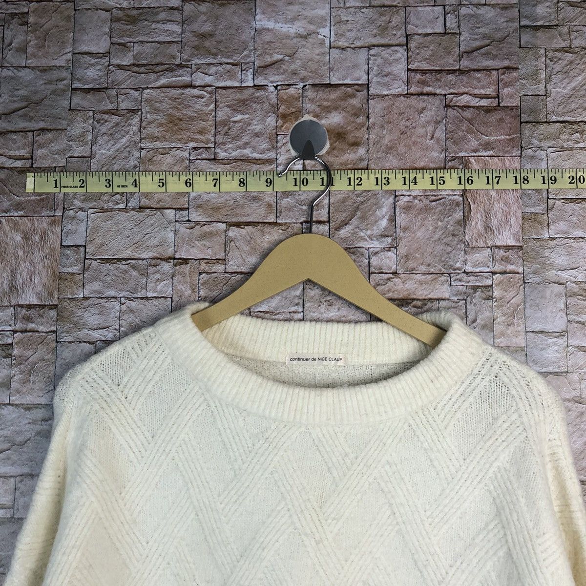 Homespun Knitwear × Japanese Brand Nice Claup White Knitwear #A749 Size M / US 6-8 / IT 42-44 - 4 Thumbnail