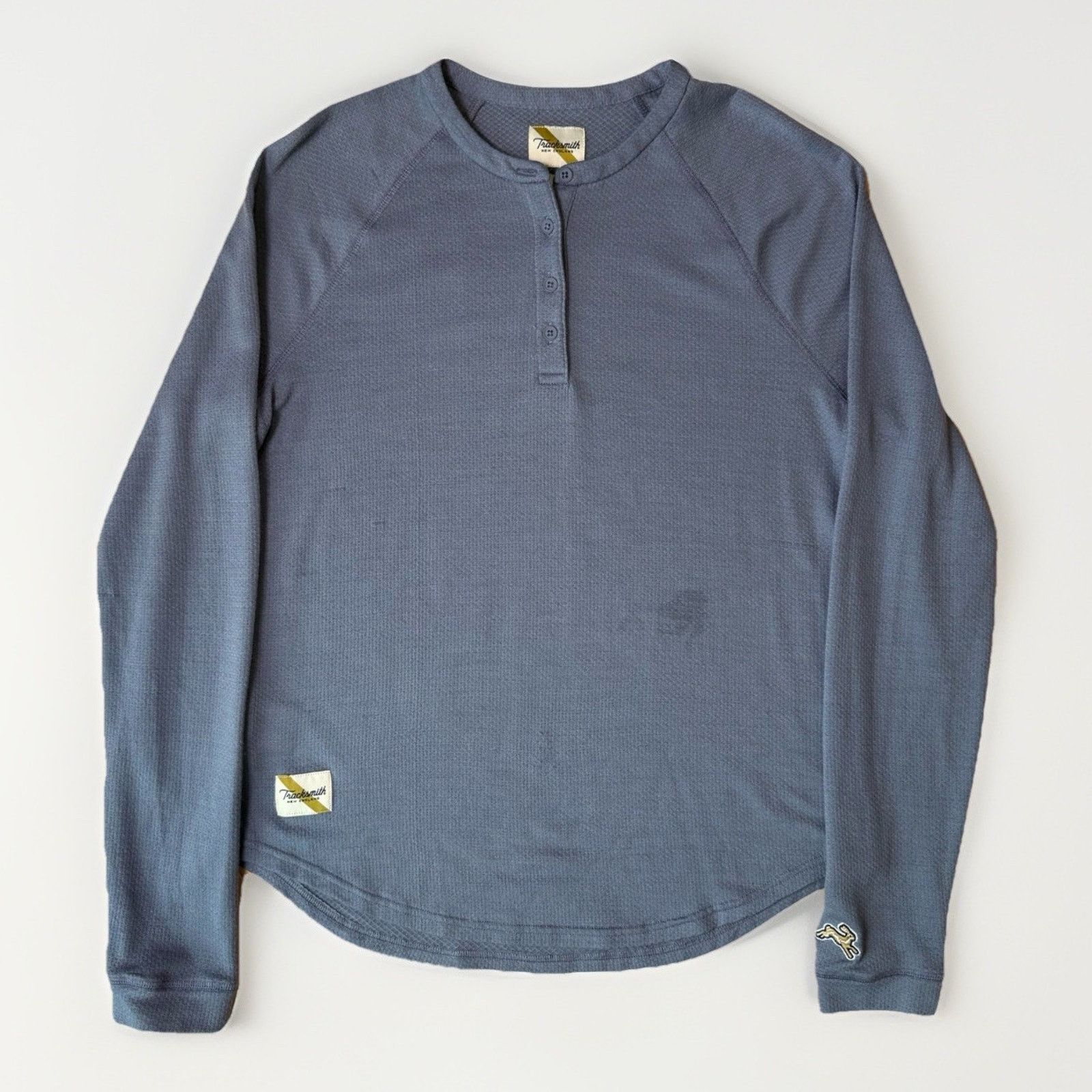 Tracksmith New England Tracksmith Merino Henley Shirt Women's M Blue Wool LS Size M / US 6-8 / IT 42-44 - 1 Thumbnail
