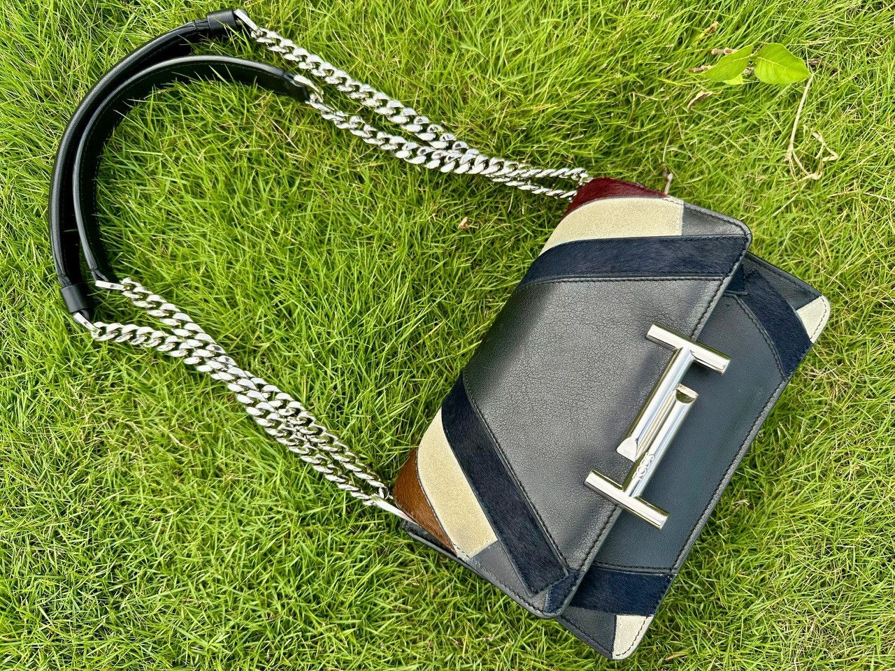 Tod's Authentic Tod’s Double T Calfskin Poney Chain Shoulder Bag Size ONE SIZE - 6 Thumbnail