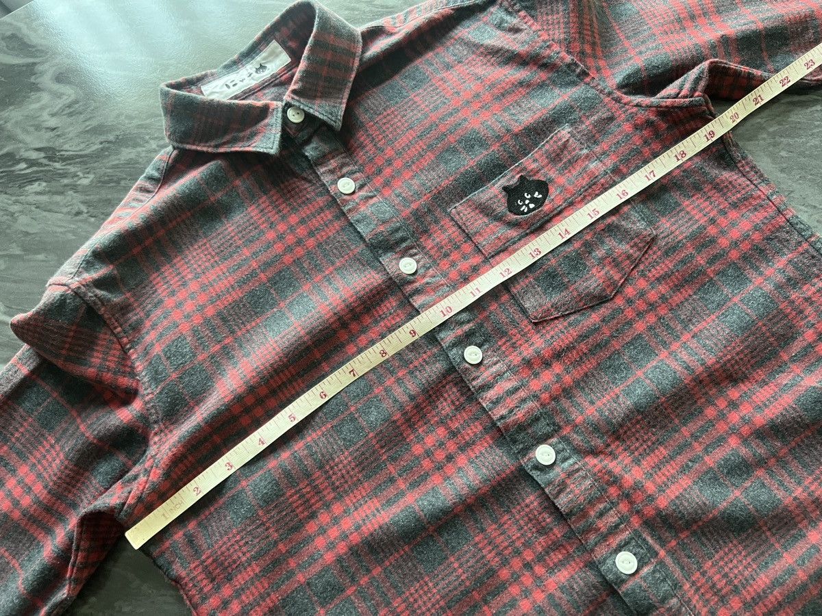 Ne-Net Ne-net : Plaid Tartan Red Black Pattern Cat Nya Size US M / EU 48-50 / 2 - 7 Thumbnail