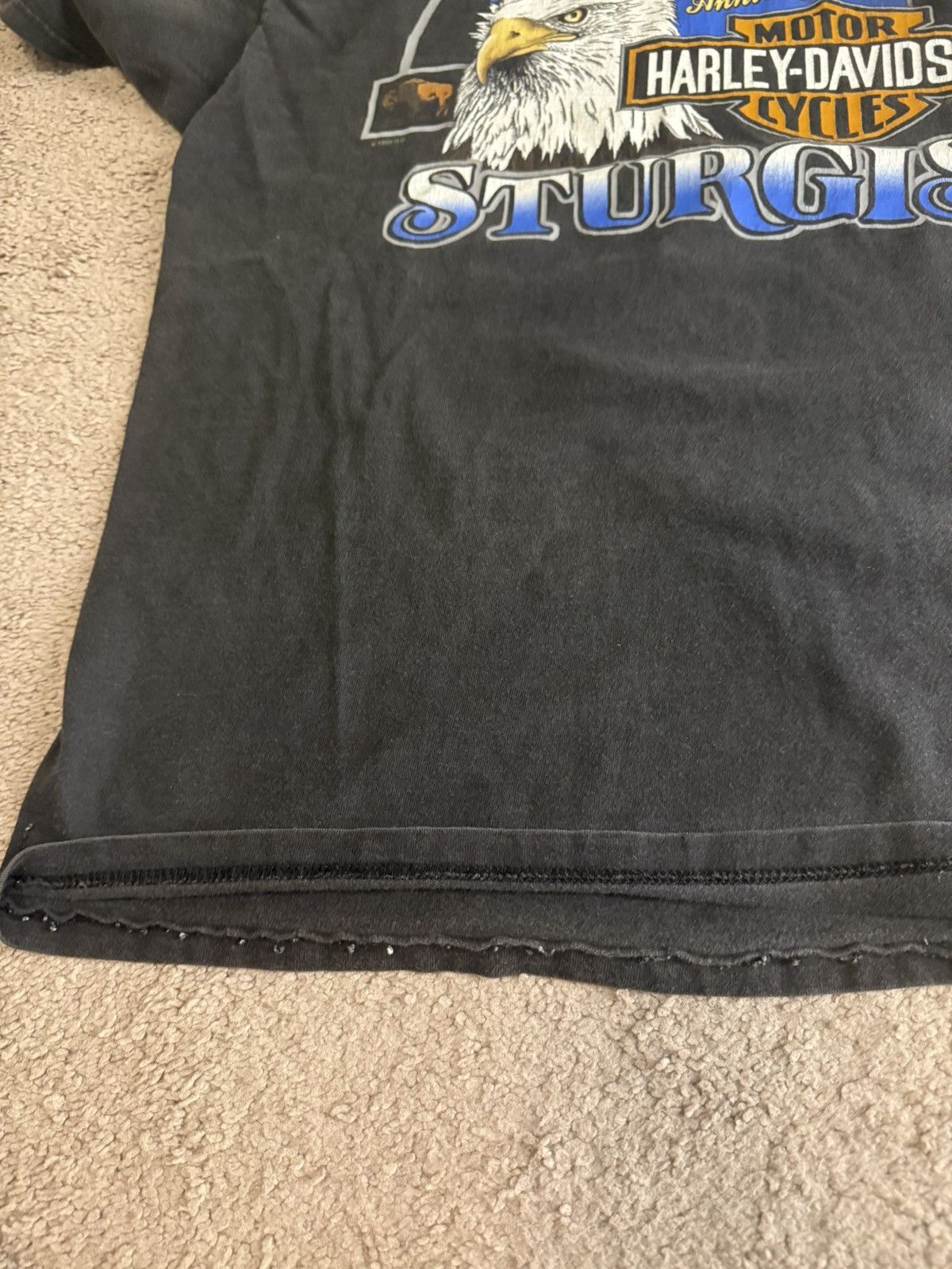 Harley Davidson 1999 Vintage Harley Davidson Sturgis Tee Size US XL / EU 56 / 4 - 6 Thumbnail