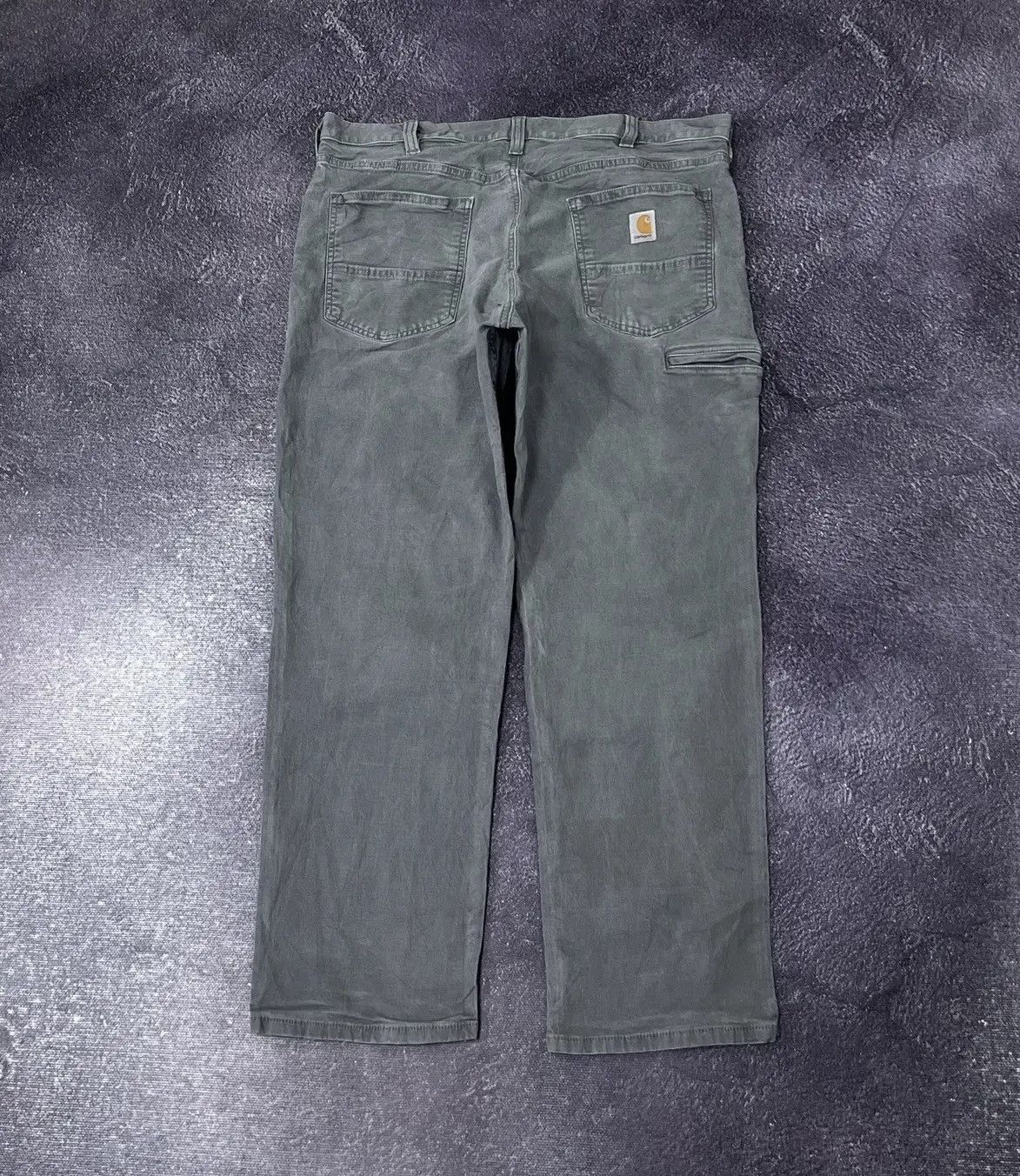 Carhartt × Vintage Vintage Carhartt Gray Carpenter Work Hype Baggy Pants Size US 38 / EU 54 - 1 Thumbnail