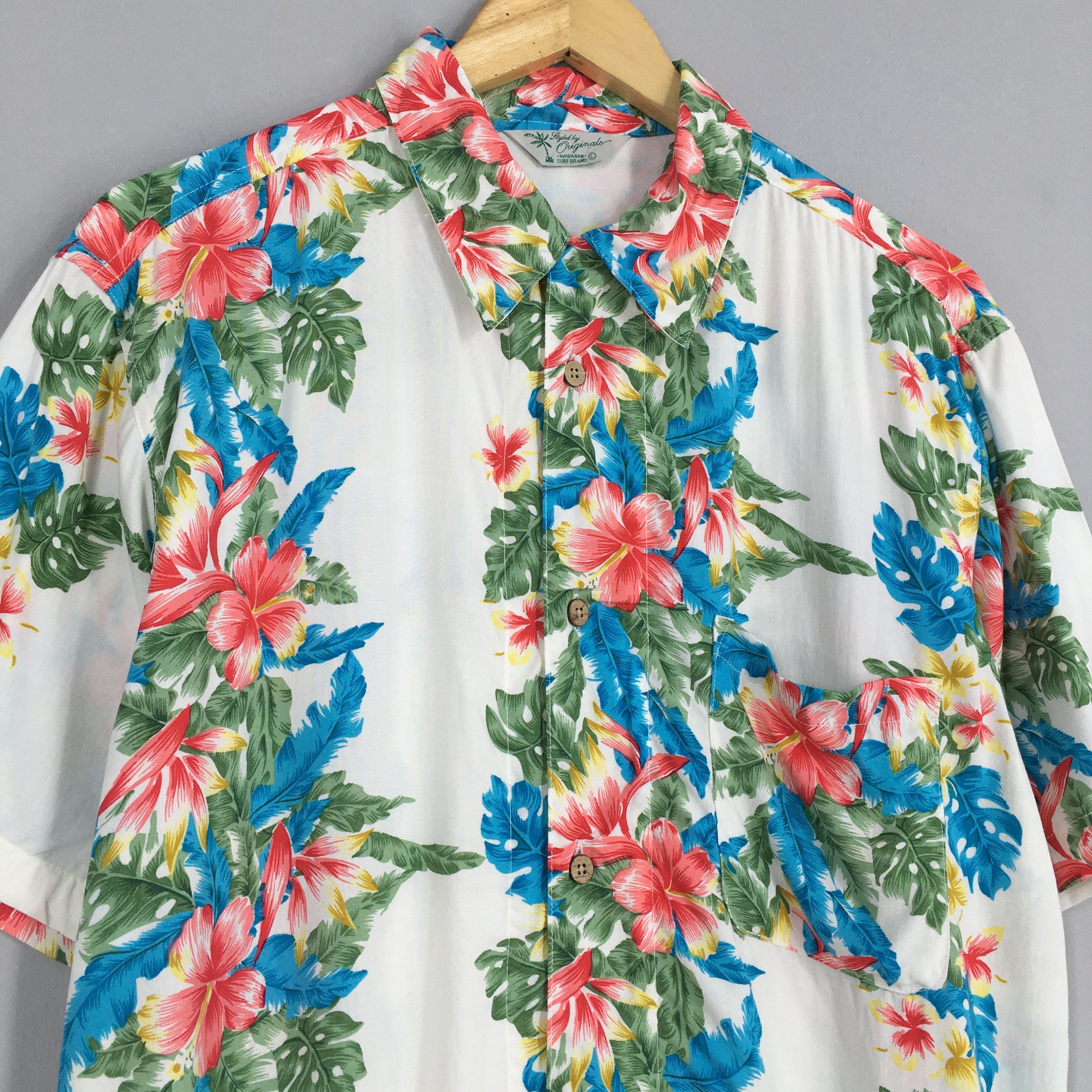 Vintage Vintage Hawaii Aloha Floral Hibiscus Shirt Large Size US L / EU 52-54 / 3 - 3 Thumbnail