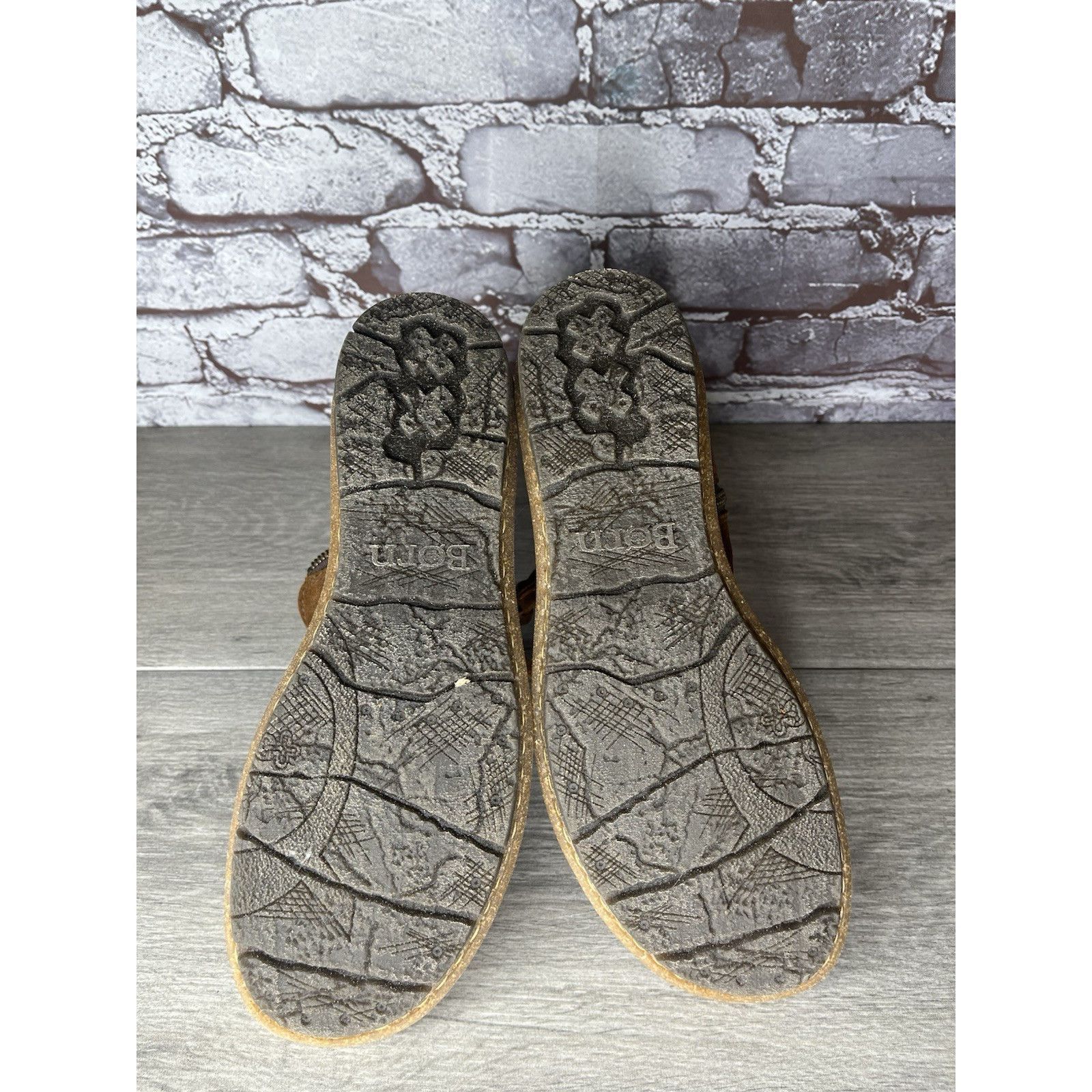 Born Born Ankle Boots Brown Suede Leather Lace Up Zip Booties Wom Size US 9 / IT 39 - 11 Thumbnail