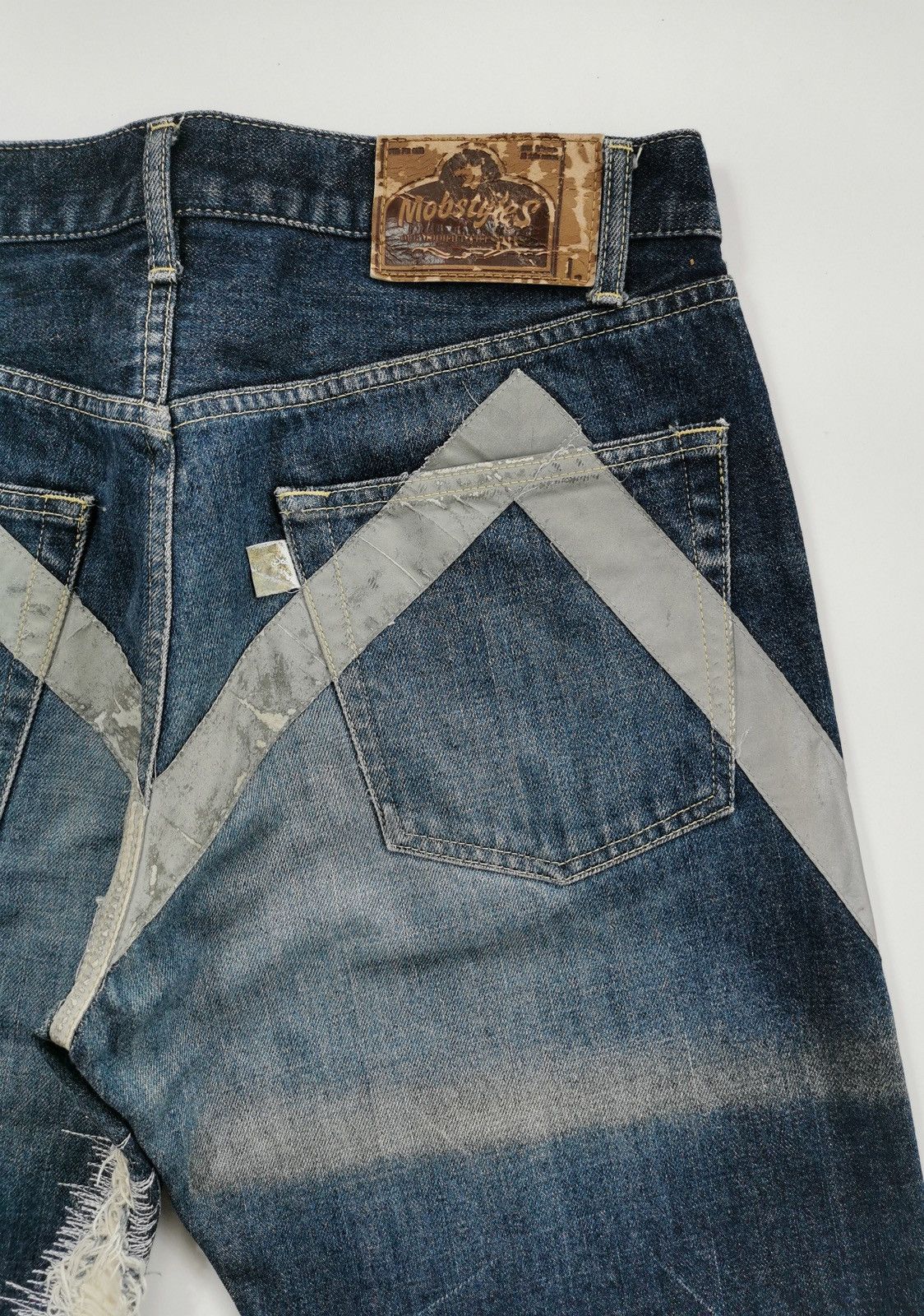 Edwin Mobstyles Mobs Corp Japan Distressed Loose Fit Denim Size US 32 / EU 48 - 11 Thumbnail