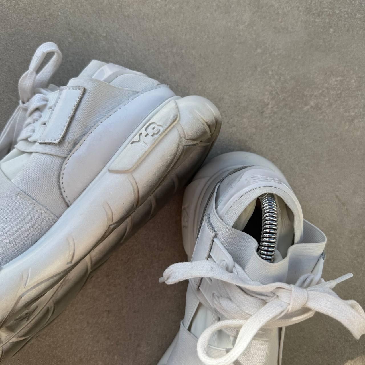 Yohji Yamamoto Y-3 Sneakers High Top Tape White Avantgarde Size US 11 / EU 44 - 3 Thumbnail