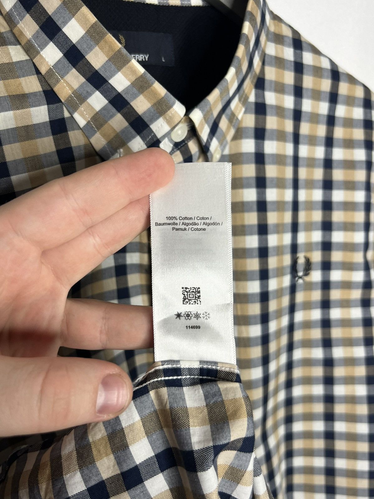 Fred Perry Fred Perry Plaid Shirt Tee Long Sleeve Casual Size US L / EU 52-54 / 3 - 9 Thumbnail
