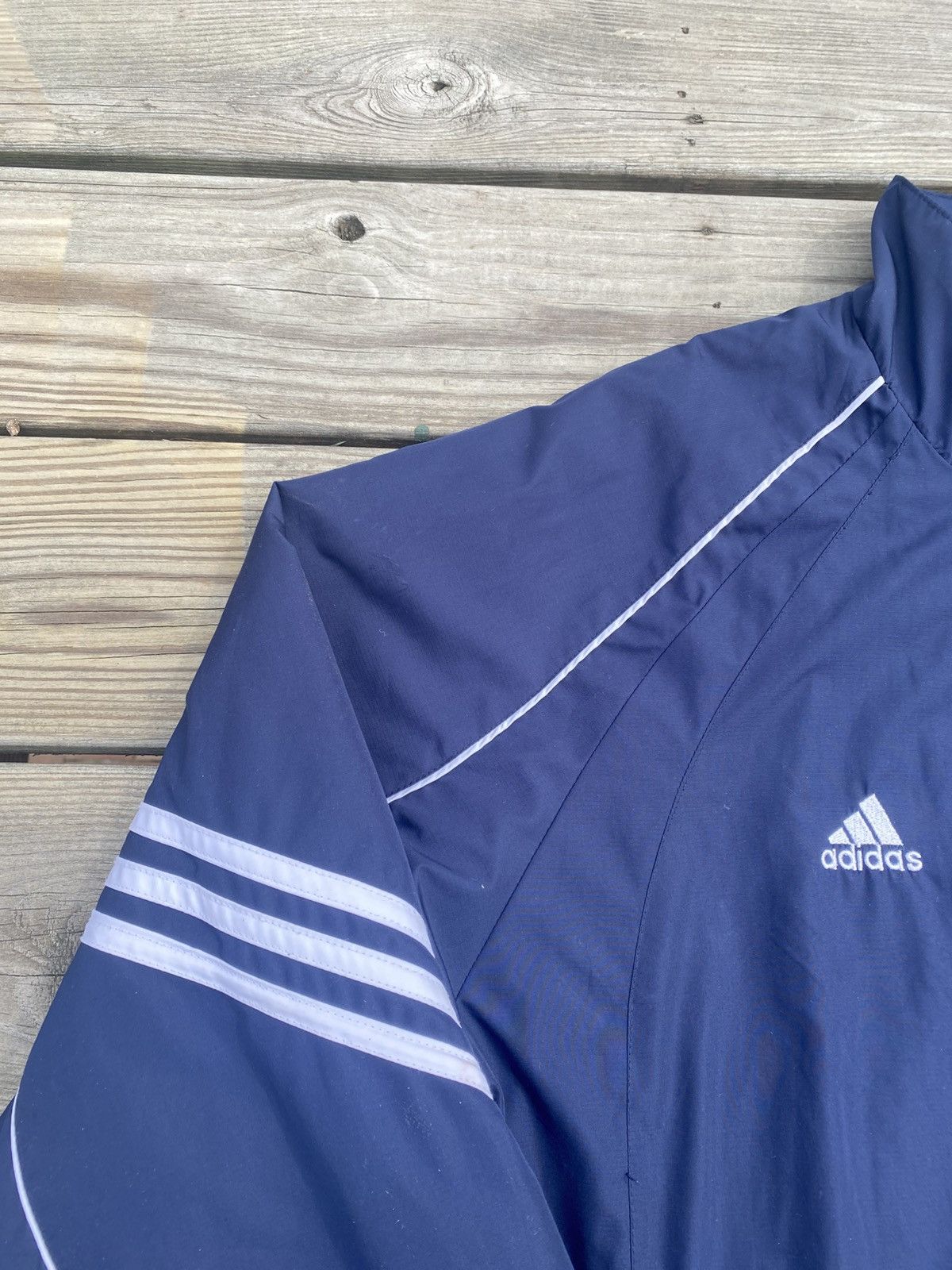 Adidas × New York Yankees × Vintage Vintage Adidas New York Yankees Navy Blue WindBreaker Size US L / EU 52-54 / 3 - 2 Thumbnail