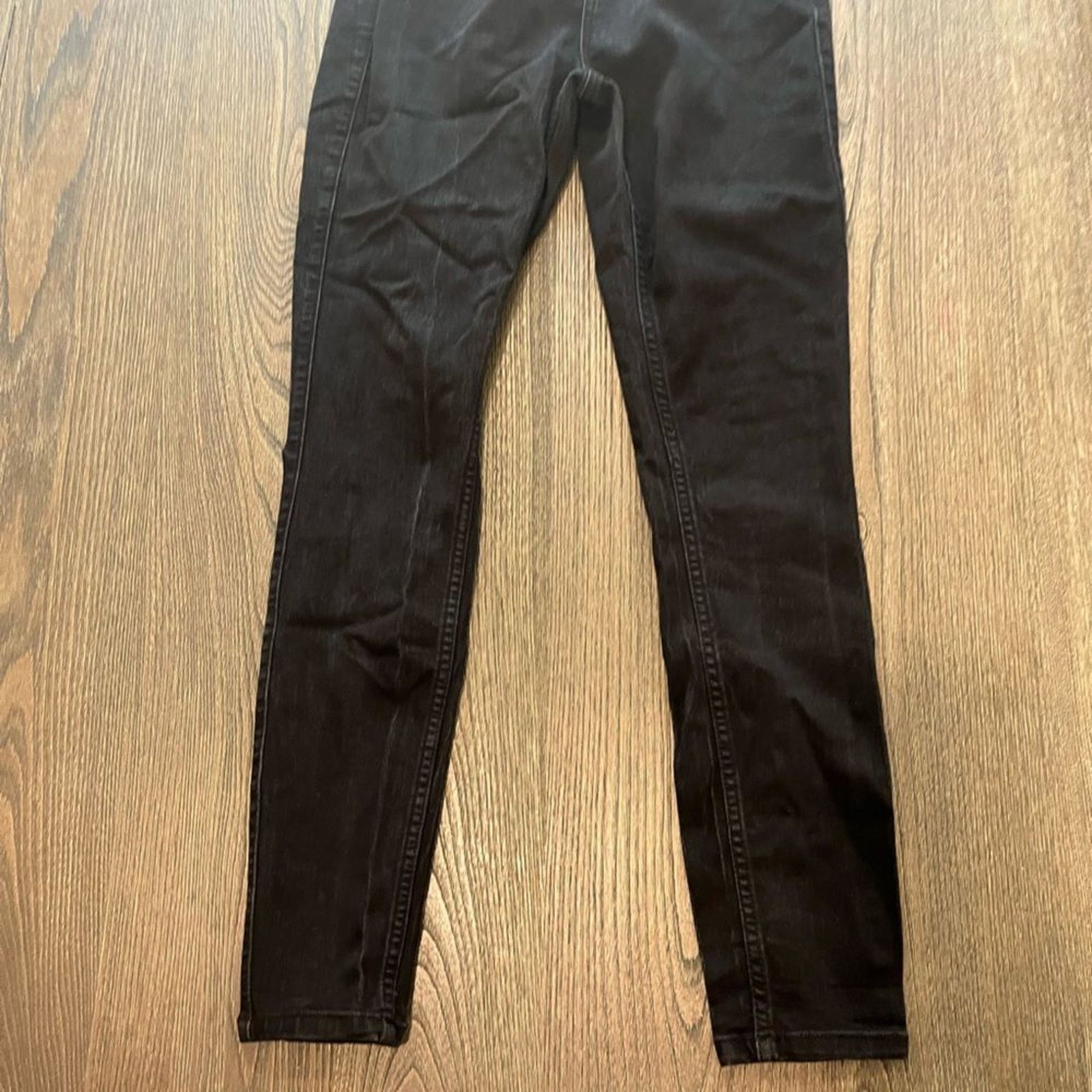 Vintage Black Heart Super Skinny High Rise Black Jeans Size 7 Size 28" / US 6 / IT 42 - 2 Thumbnail