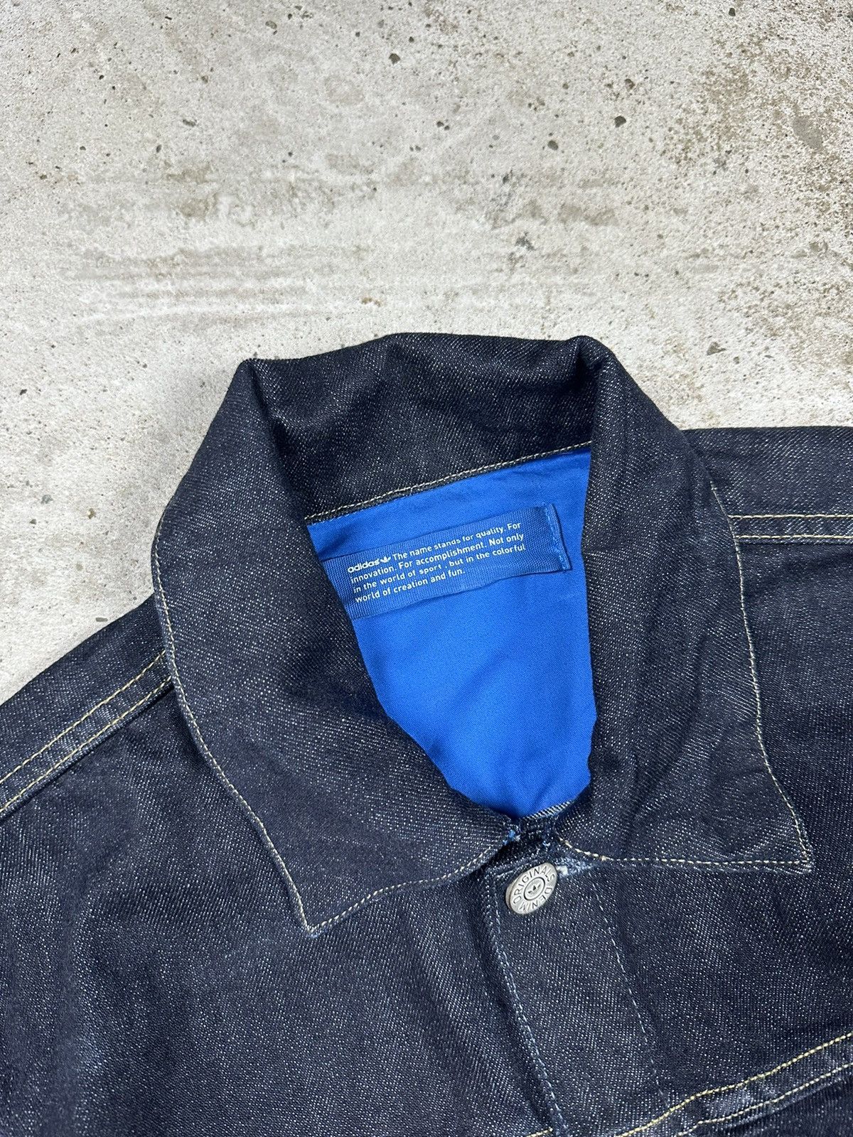 Adidas Vintage Adidas One Pocket Denim Jacket Navy Jeans Size US S / EU 44-46 / 1 - 6 Thumbnail