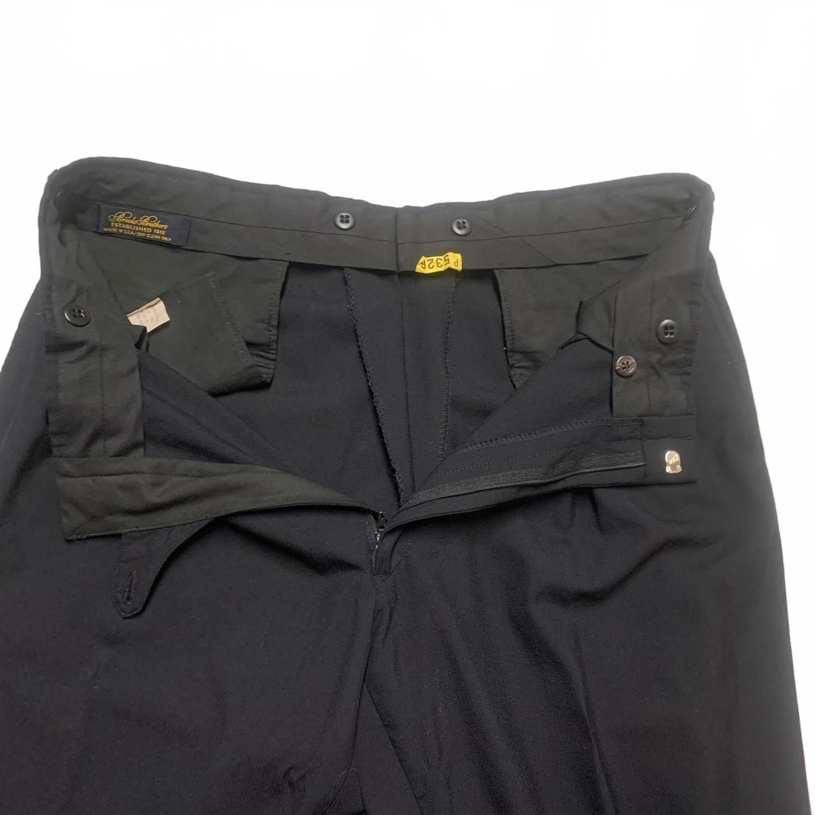 Brooks Brothers Brooks Brothers Men's Size 38 REG Black 100% Worsted Wool Size 46R - 9 Thumbnail
