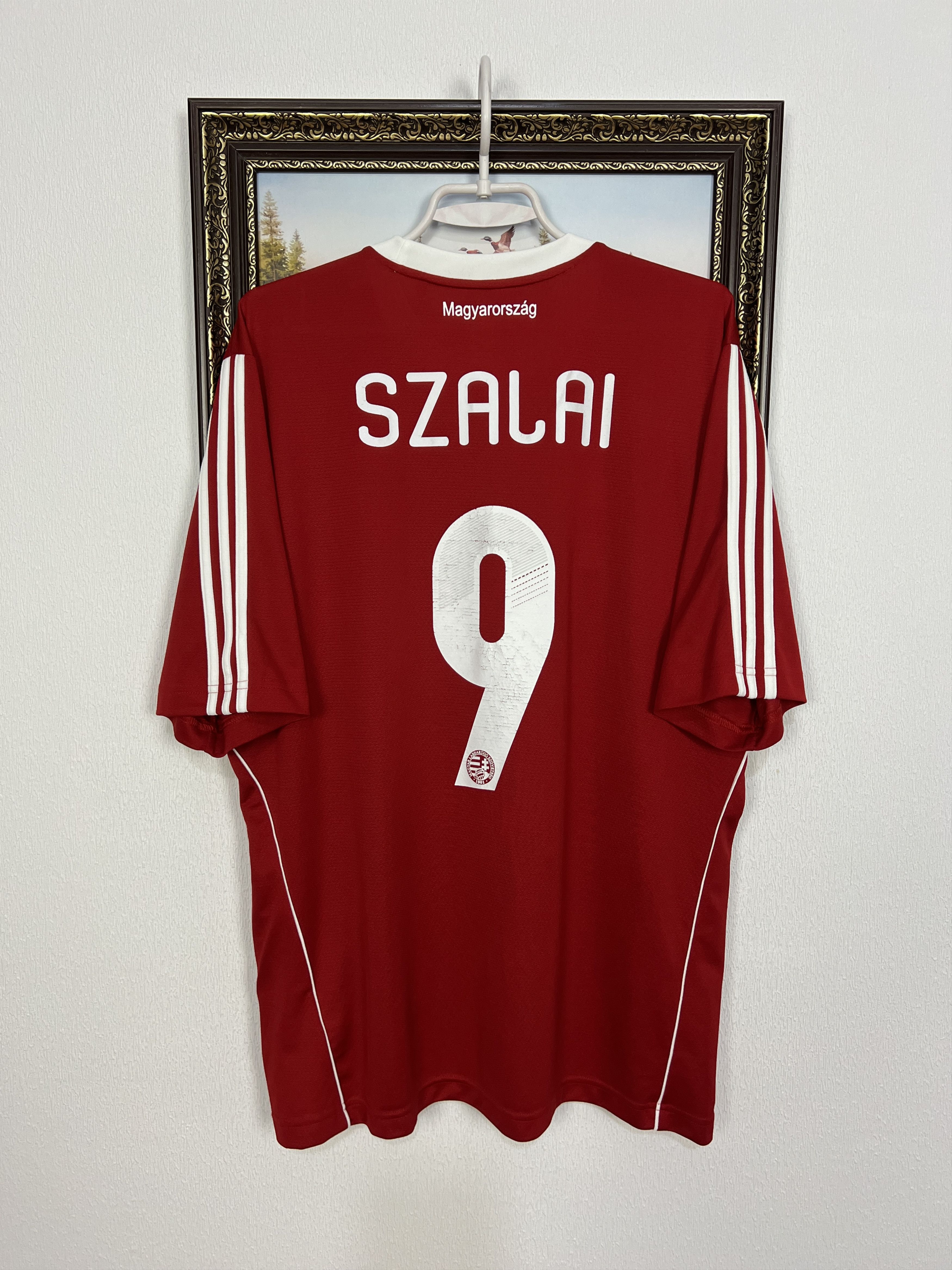 Adidas Hungary football shirt Soccer #9 Szalai Adidas Jersey Trikot Size US XL / EU 56 / 4 - 2 Thumbnail