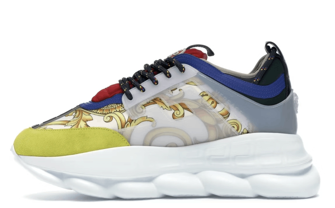 Versace Barocco chain reaction muti yellow rubber suede Size US 13 / EU 46 - 4 Thumbnail