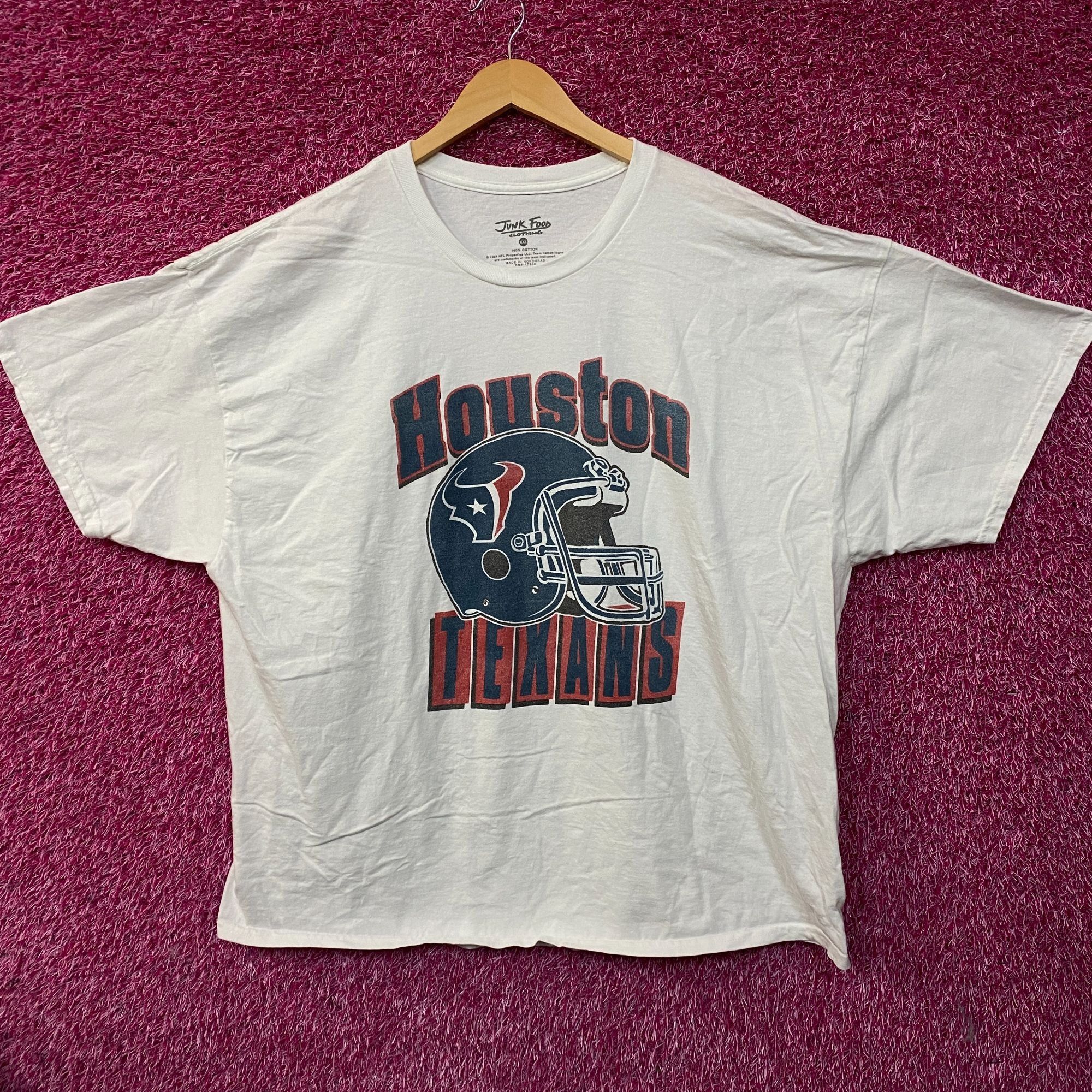 Junk Food Junk Food NFL Houston Texas Throwback Helmet Logo T- Shirt 2 Size US XXL / EU 58 / 5 - 1 Thumbnail