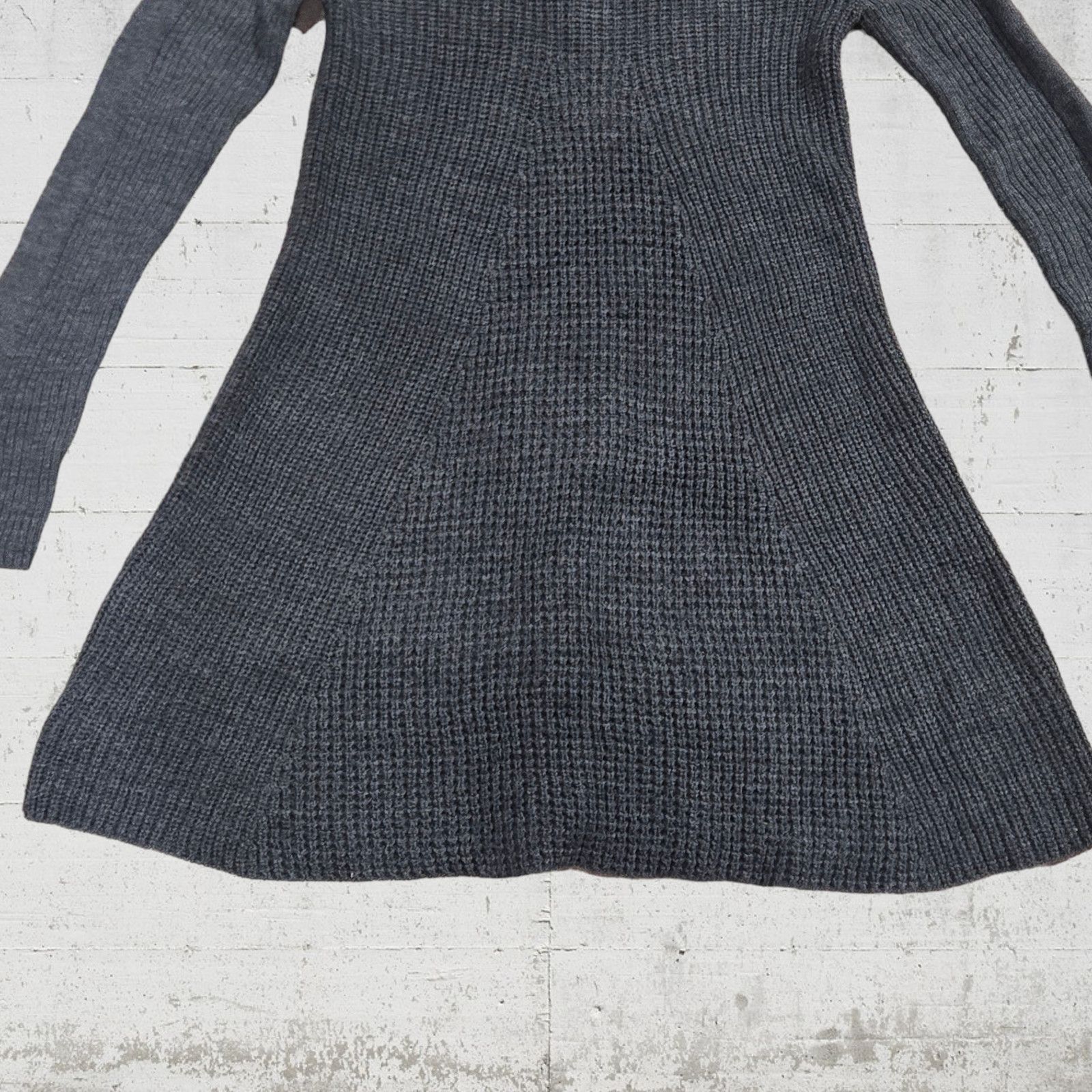 Other Gray Knit Crewneck Mini Flared Sweater Dress Size Small Size S / US 4 / IT 40 - 7 Thumbnail