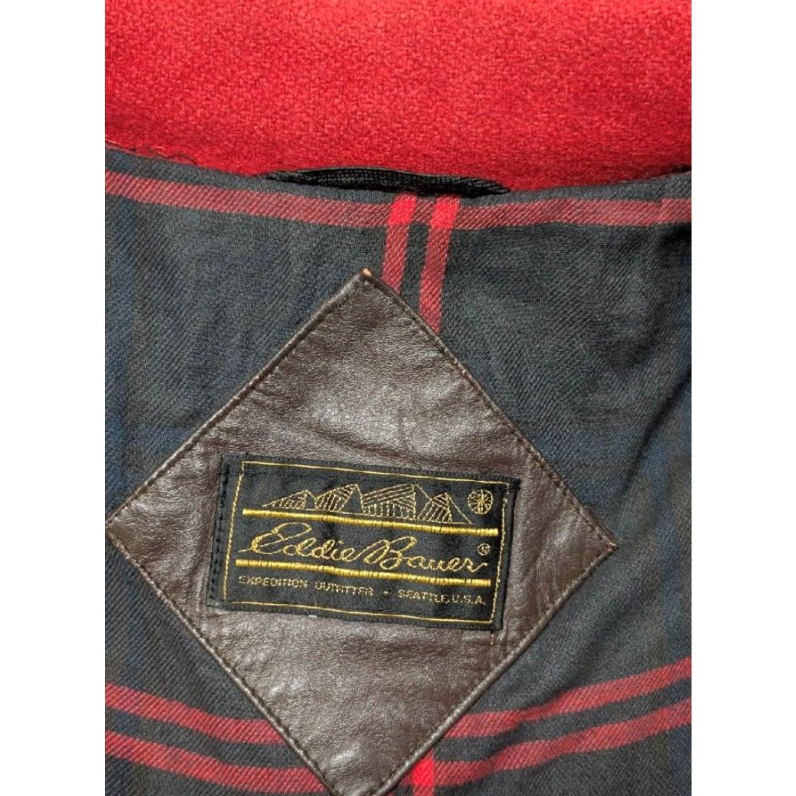 Eddie Bauer VINTAGE Eddie Bauer Wool BOMBER Jacket M Leather ELBOW PATCHES Red 42-44 Tweed Lined Zip Mens Size US M / EU 48-50 / 2 - 7 Thumbnail