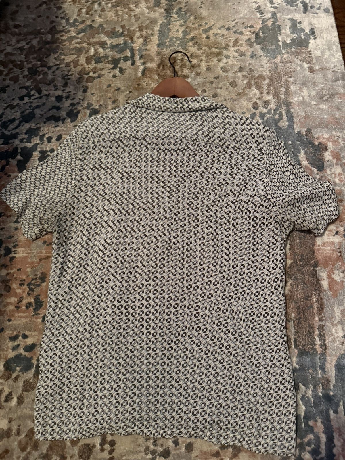 Vintage Black & White Mens Vintage Retro Short Sleeve Camp Button Up Size US L / EU 52-54 / 3 - 3 Thumbnail