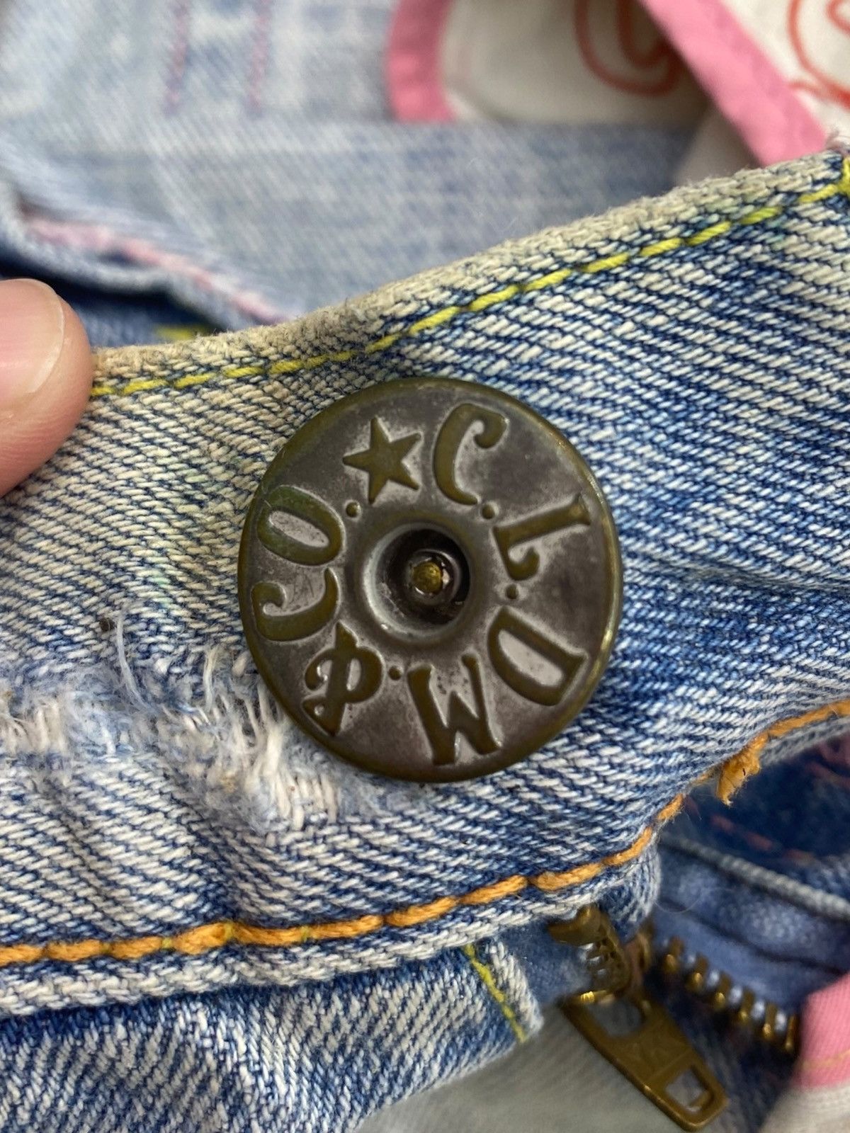 Japanese Brand Japanese Brand Acid Blue Wash Style Distressed Jeans Size US 32 / EU 48 - 10 Thumbnail