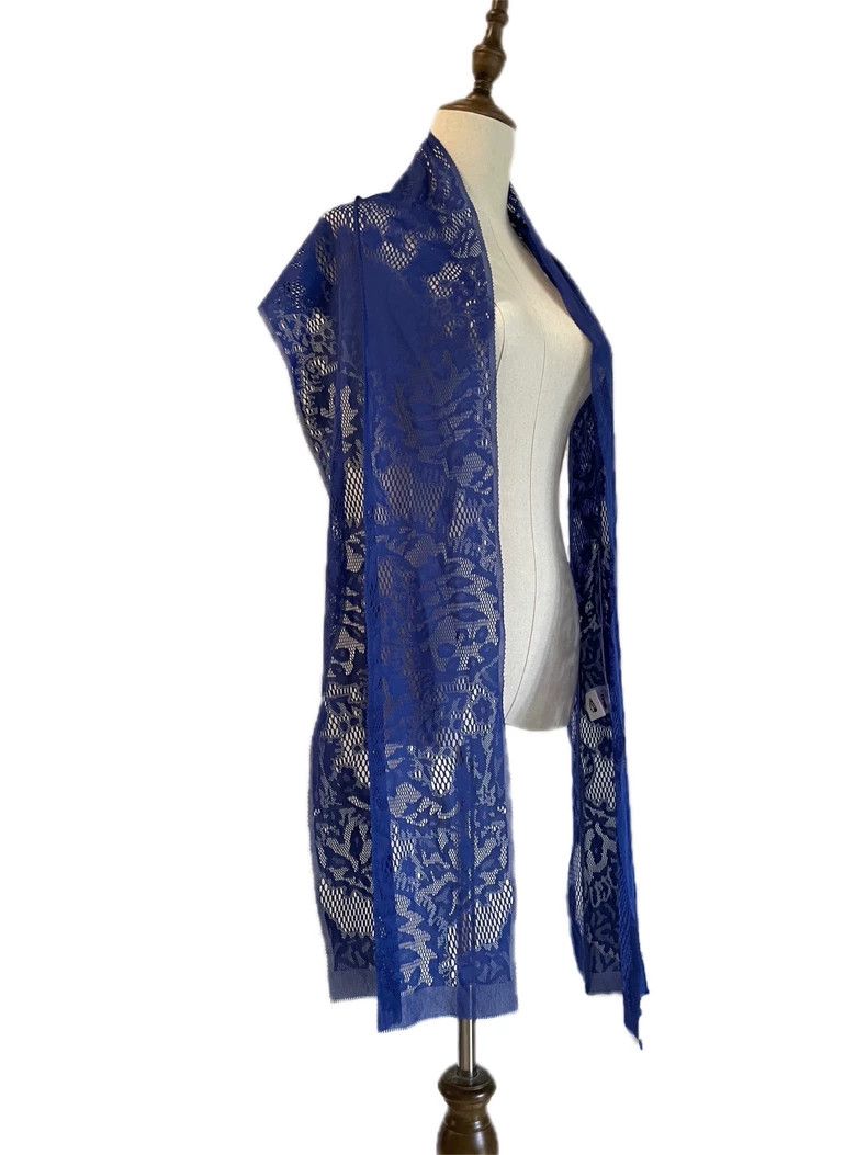 Issey Miyake Issey Miyake size:one size Blue lace cutout dress Size XS / US 0-2 / IT 36-38 - 4 Thumbnail