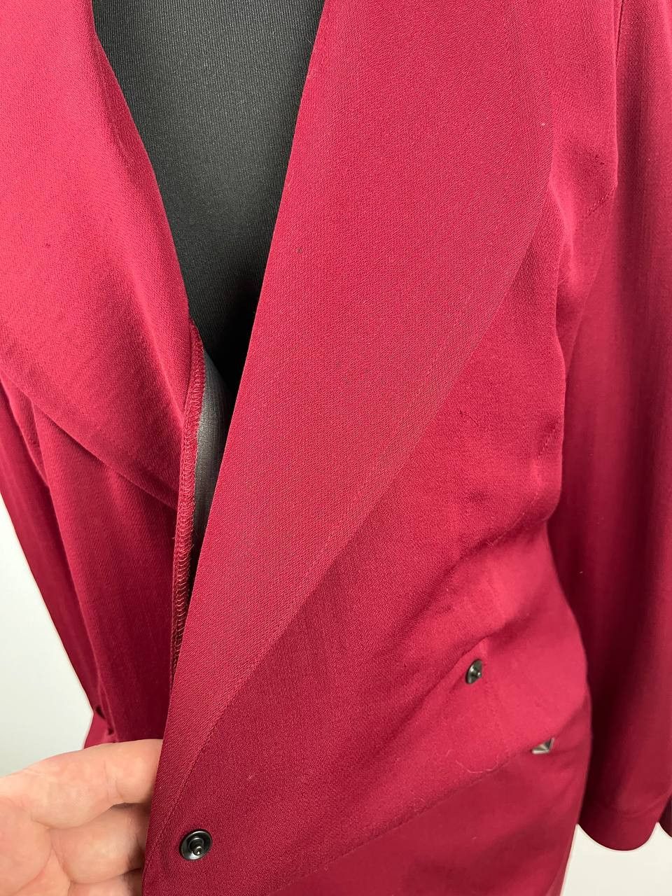 Thierry Mugler Archive Thierry Mugler Paris Burgundy Wool Blazer Dress Size M / US 6-8 / IT 42-44 - 13 Thumbnail