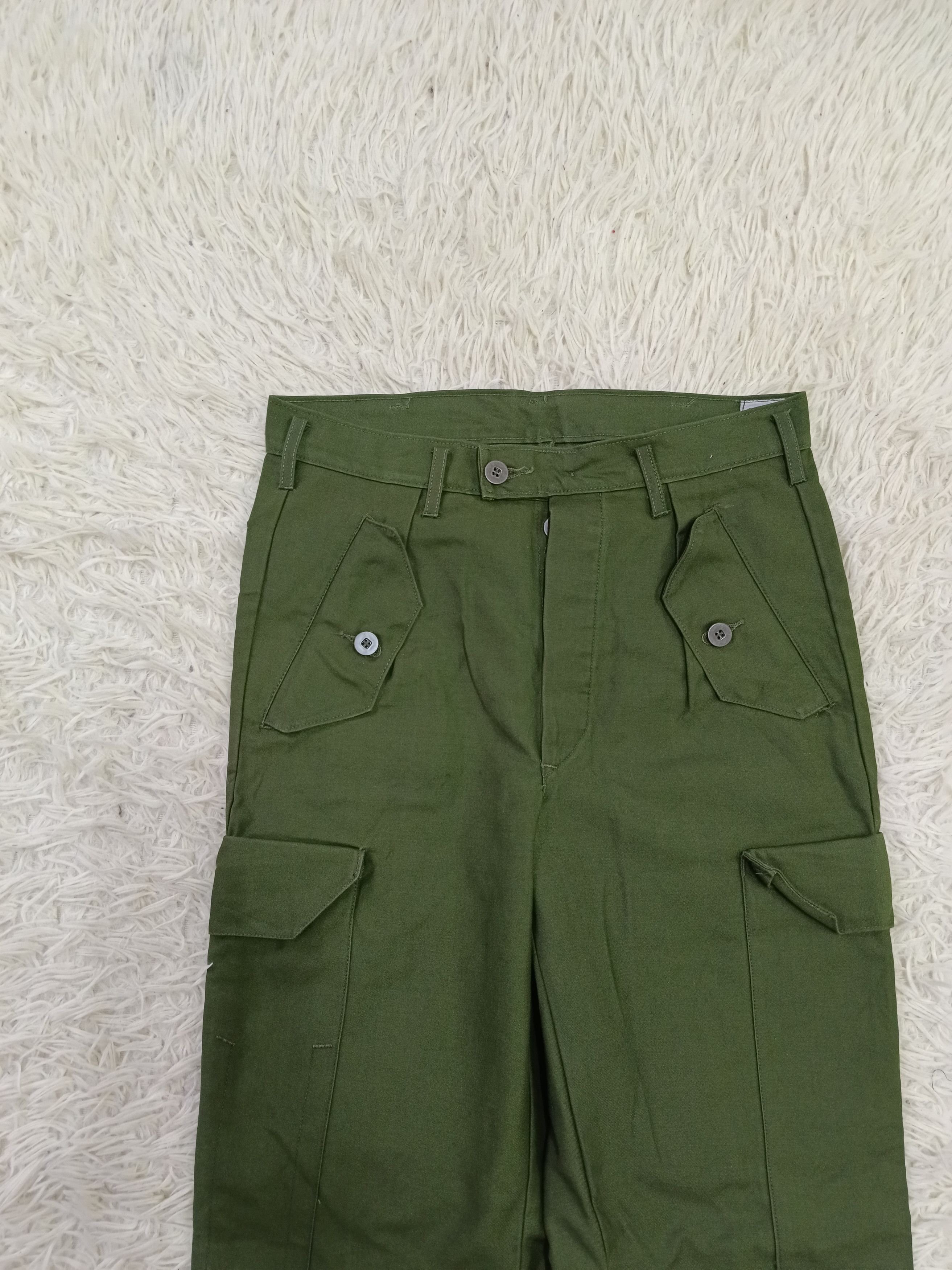 Vintage "Rare 1970s Swedish Armed Forces M-69 Field Pants Size US 30 / EU 46 - 3 Thumbnail