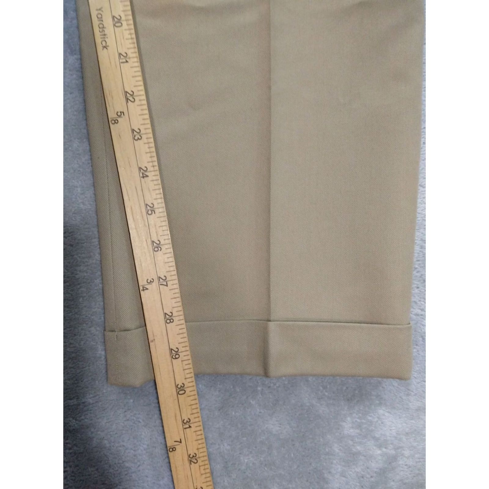 Dockers DOCKERS Pants Mens 42x30 Beige Dress Chino Classic Fit Pleated Cuffed Size US 42 / EU 58 - 5 Thumbnail