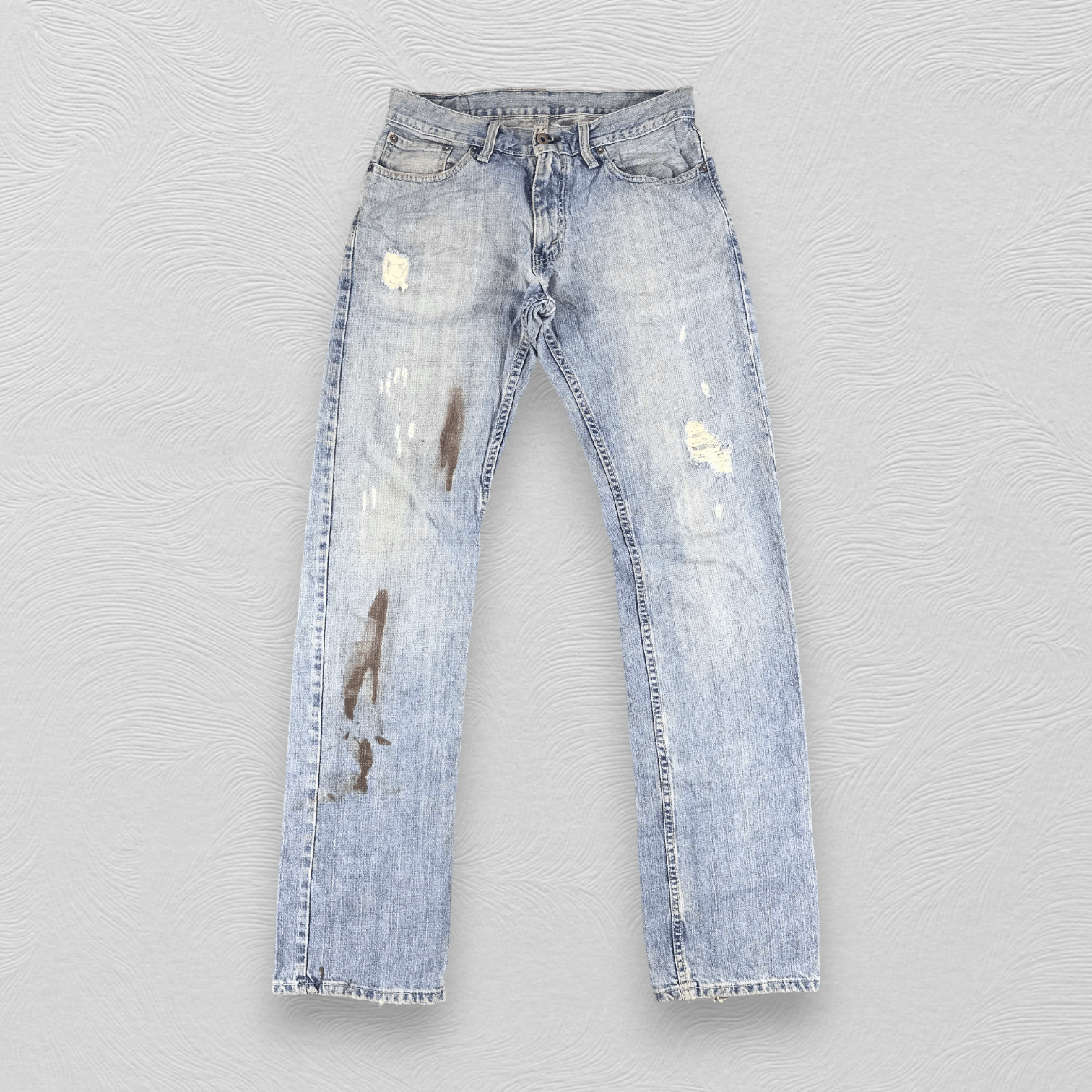 image of Levis x Vintage Levi's 514 Jeans Slim Straight Distress Denim Kj183 in Blue, Men's (Size 32)