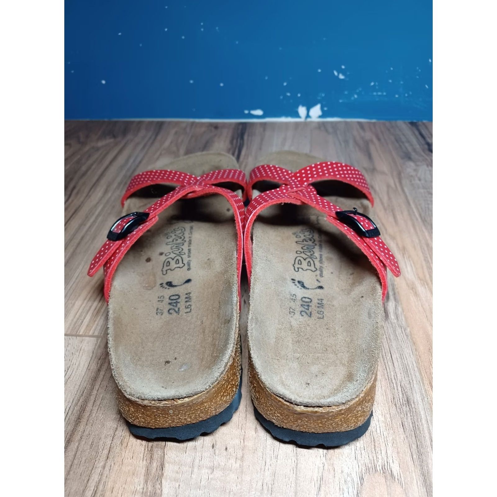 Birkenstock Birkenstock Sylt Red Polka Dot Sandals Womens US 6.5 EU 240 Size US 7 / IT 37 - 6 Thumbnail