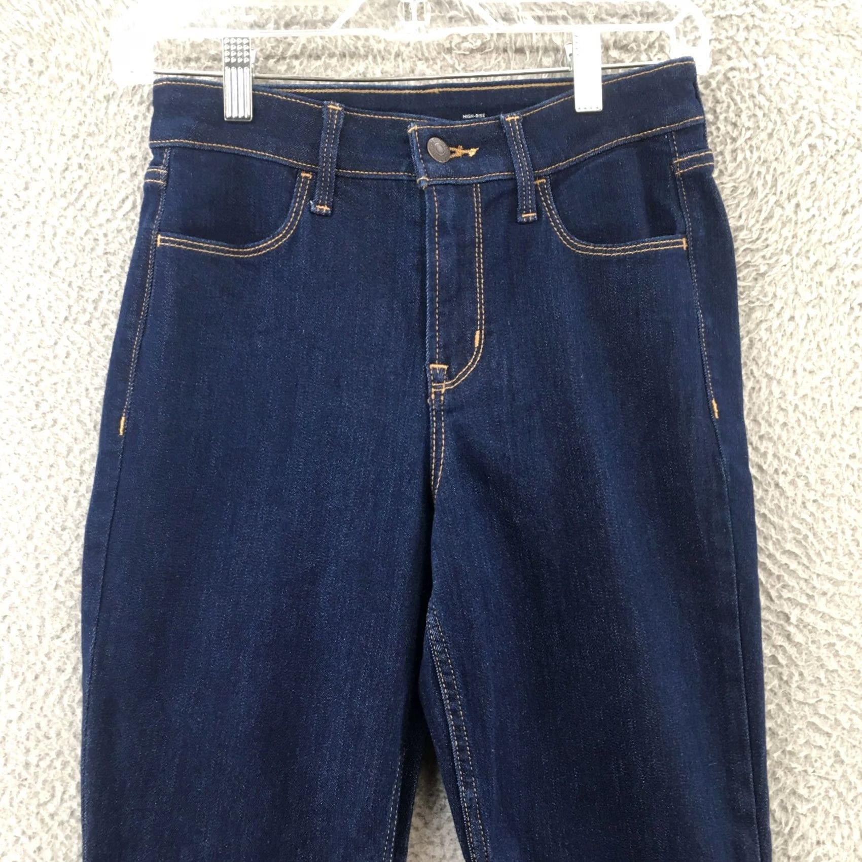 Old Navy Old Navy Jeans Womens 0 Hi-Rise Straight Blue Denim Cotton Blend Zip Fly Button Jeans Size 25" / US 0 / IT 36 - 2 Thumbnail