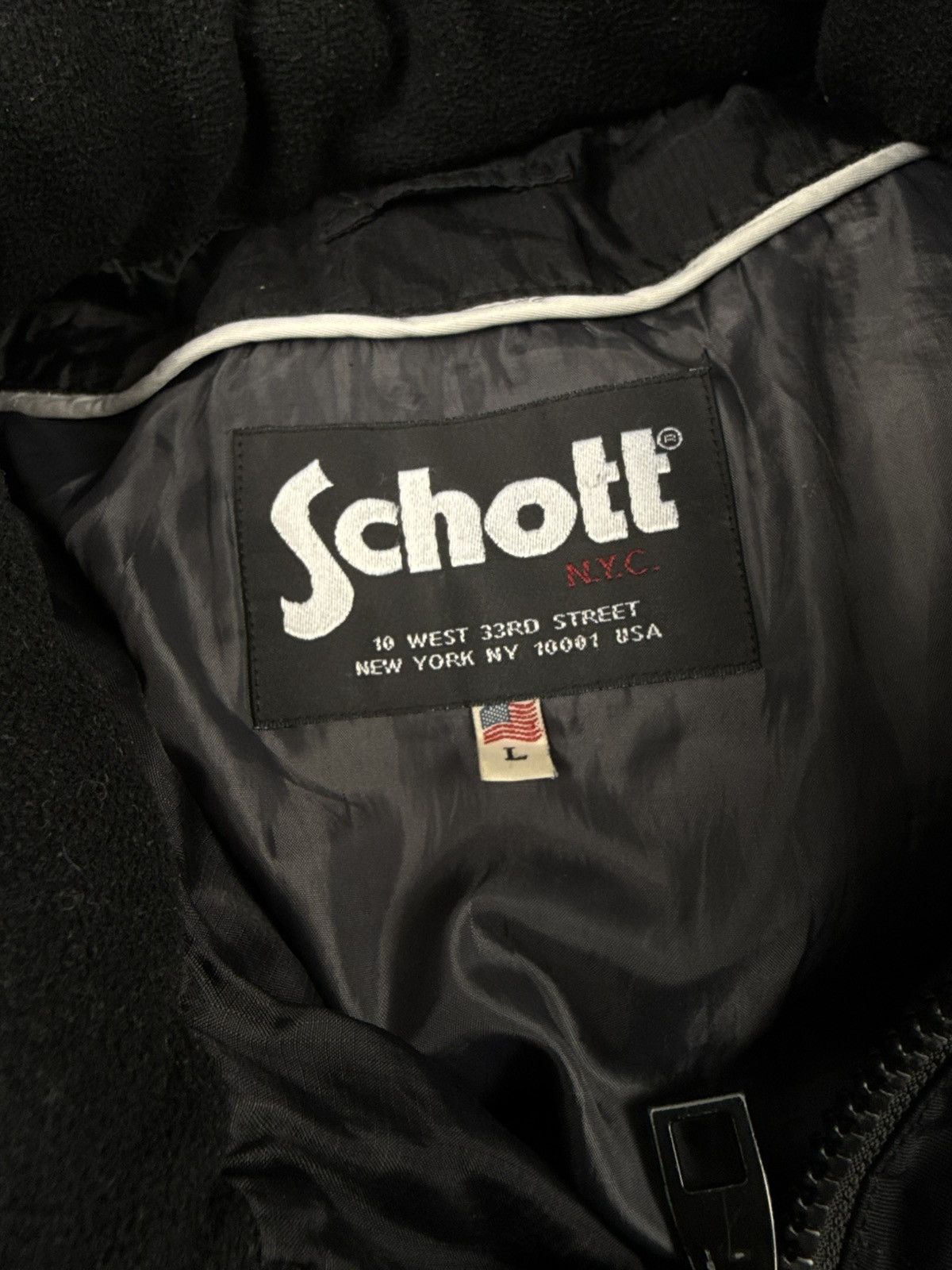 Schott Schott puffer black size L mens Size US L / EU 52-54 / 3 - 8 Thumbnail