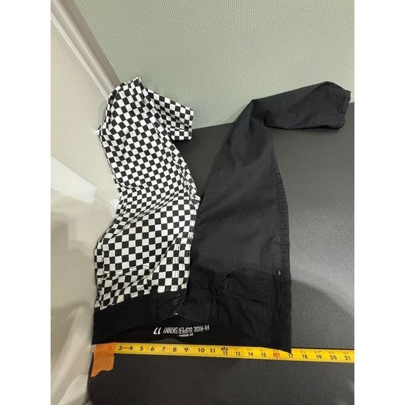 Other (Size 17) HT Denim Hi Rise Super Skinny Jeans Black Checker Size 40" / US 18 - 7 Thumbnail