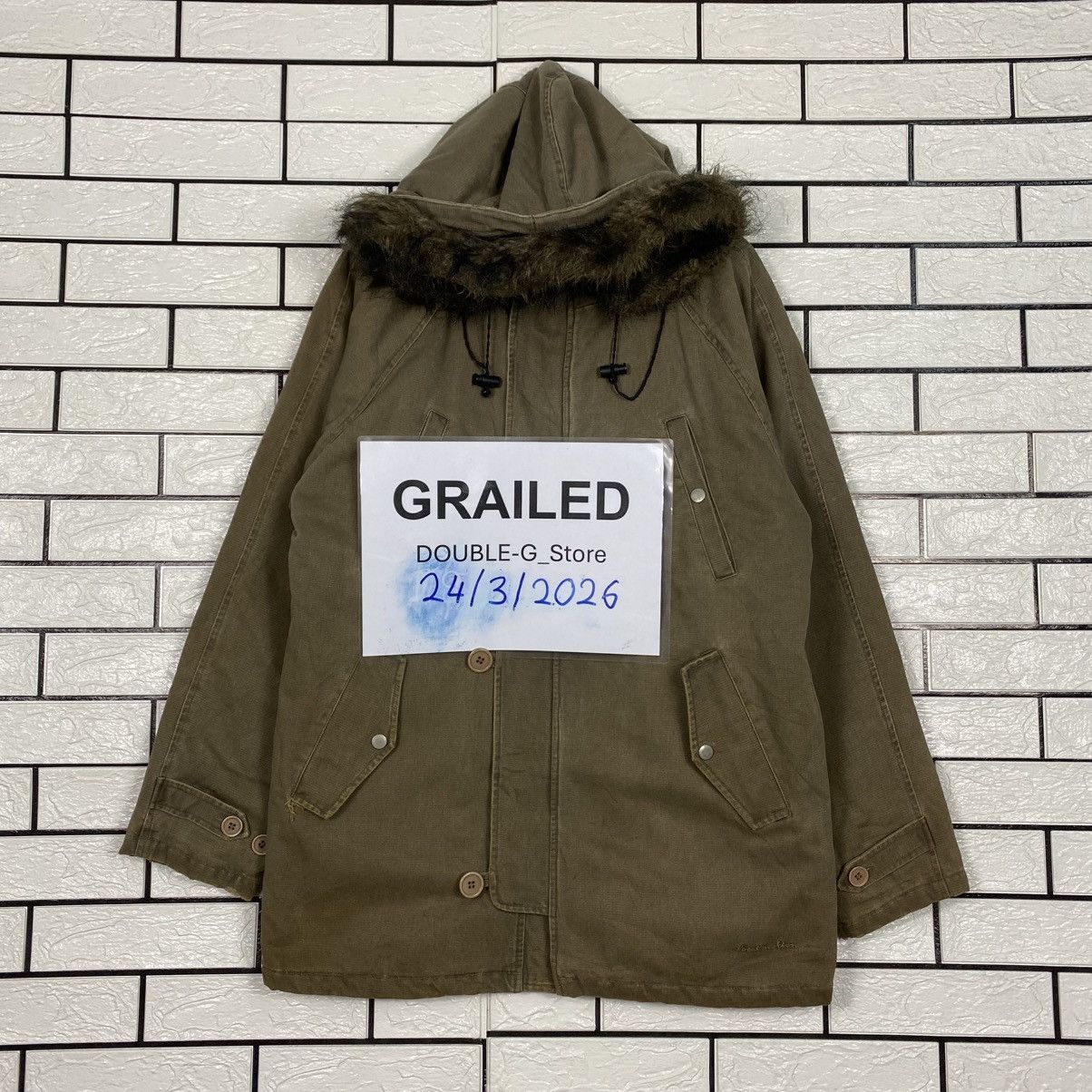 Japanese Brand Vintage Parka Jacket Local Motion Mink Fur Hoodie Blanket Size US M / EU 48-50 / 2 - 1 Thumbnail