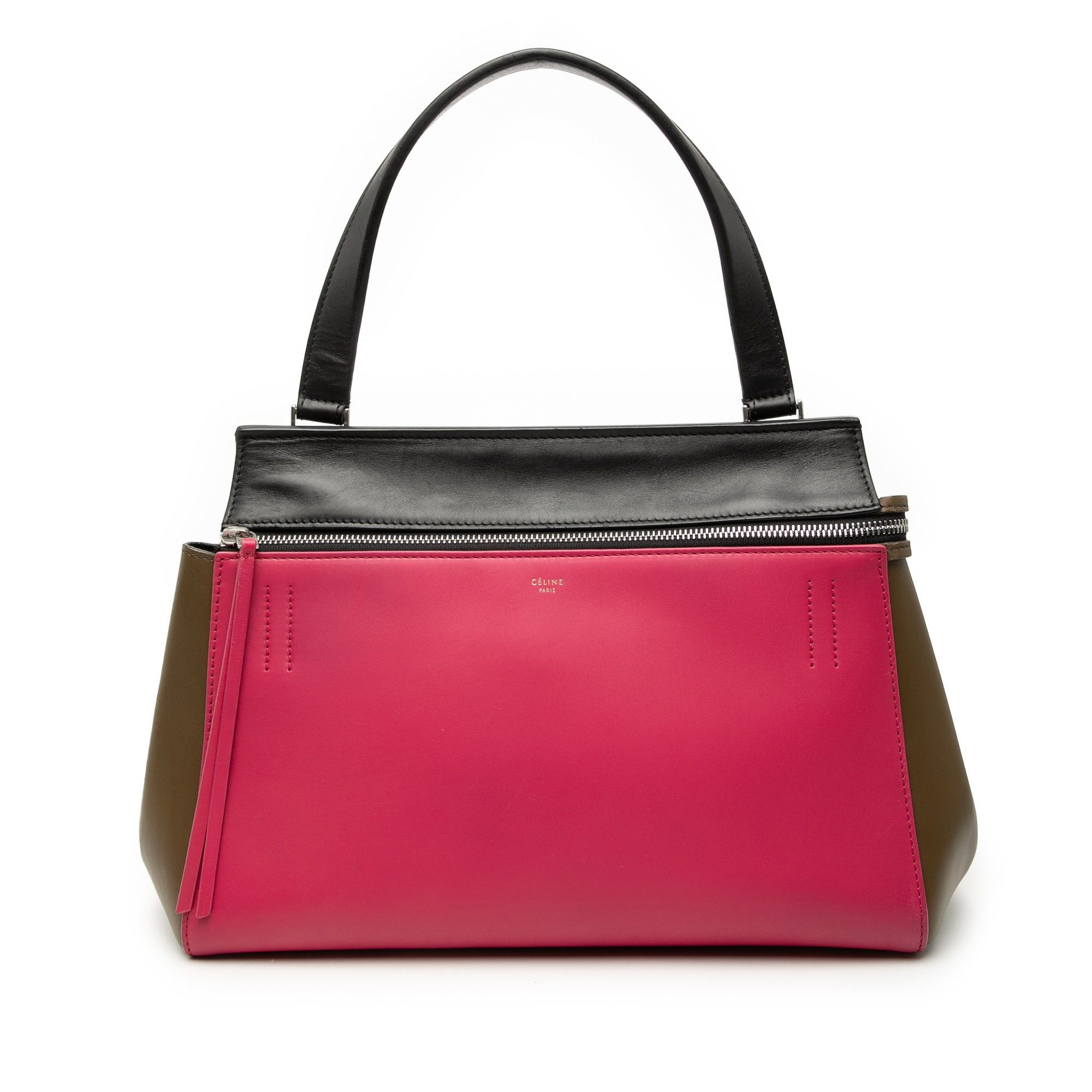 Celine Medium Tricolor Leather Edge Handbag Size ONE SIZE - 1 Thumbnail