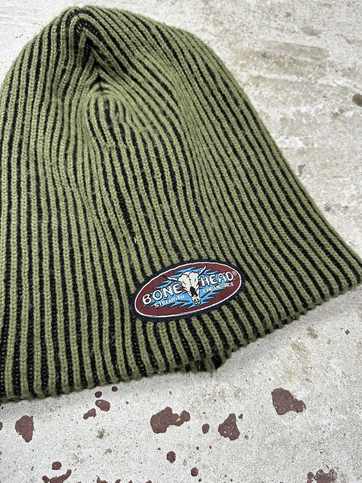 Vintage Vintage Y2K Bone Head Skate Big Beanie Cap Size ONE SIZE - 3 Thumbnail
