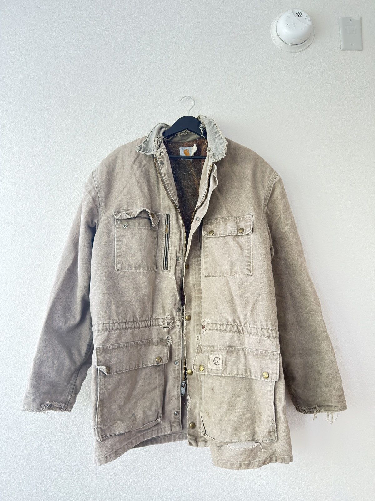 Carhartt VTG Carhartt Tan Jacket Size US XL / EU 56 / 4 - 1 Thumbnail