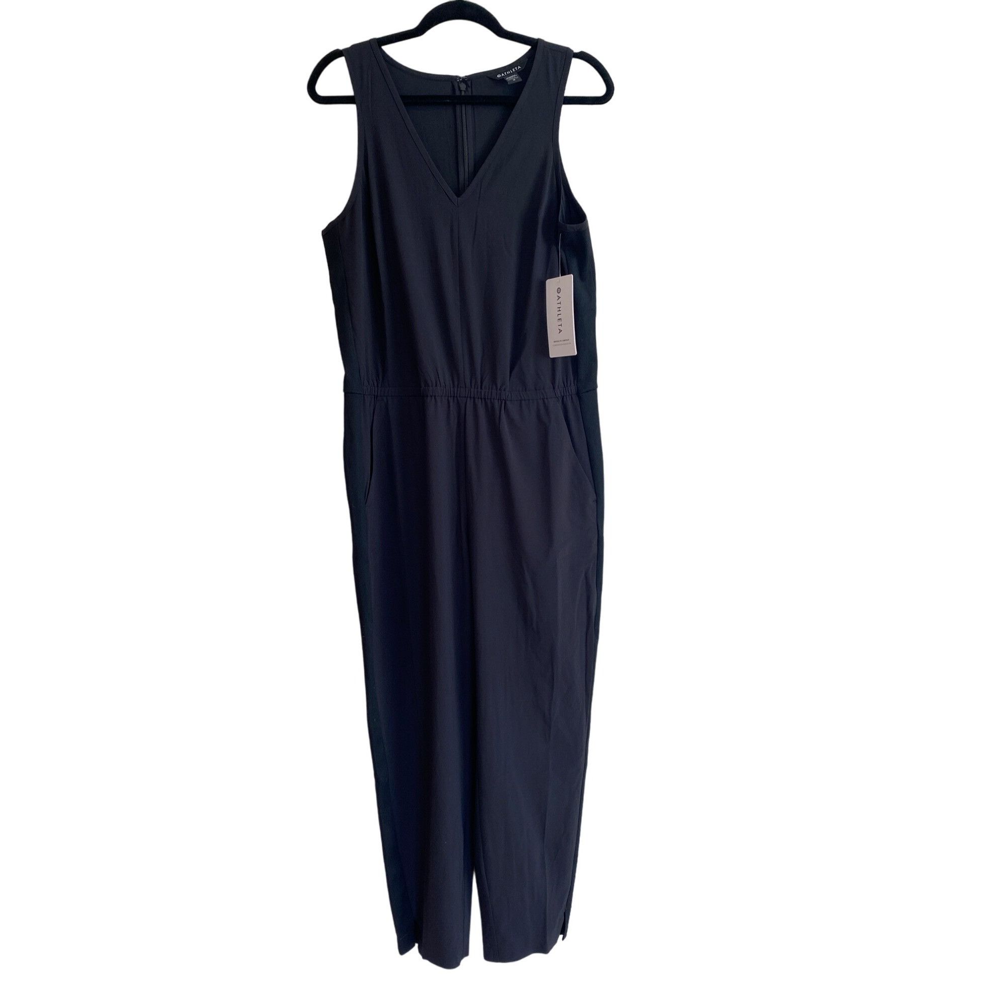Athleta NWT ATHLETA Brooklyn Jumpsuit Black W's 12 Pockets Comfort S Size 34" / US 12 / IT 48 - 2 Thumbnail