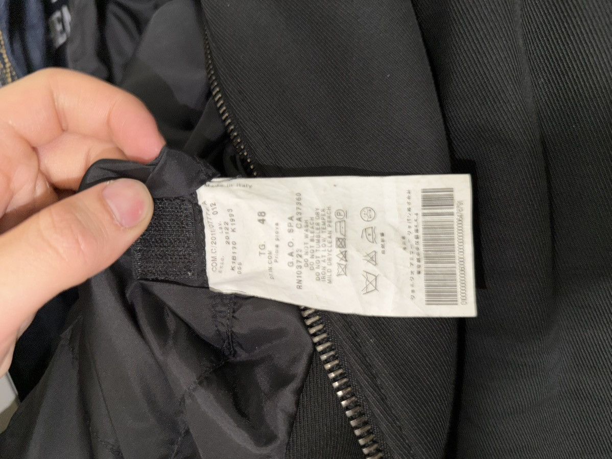 Emporio Armani FW12 Armani Asymmetrical Diagonal Zip Biker Jacket Size US M / EU 48-50 / 2 - 8 Thumbnail