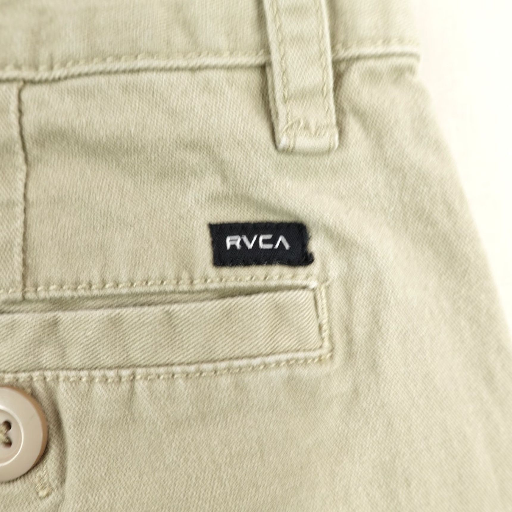 RVCA RVCA Pants Mens 31 Khaki Beige All Time Chino Straight Leg Skater Stretch Twill Casual Workwear Travel Lounge Mens 31 Khaki Beige Size US 31 - 7 Thumbnail