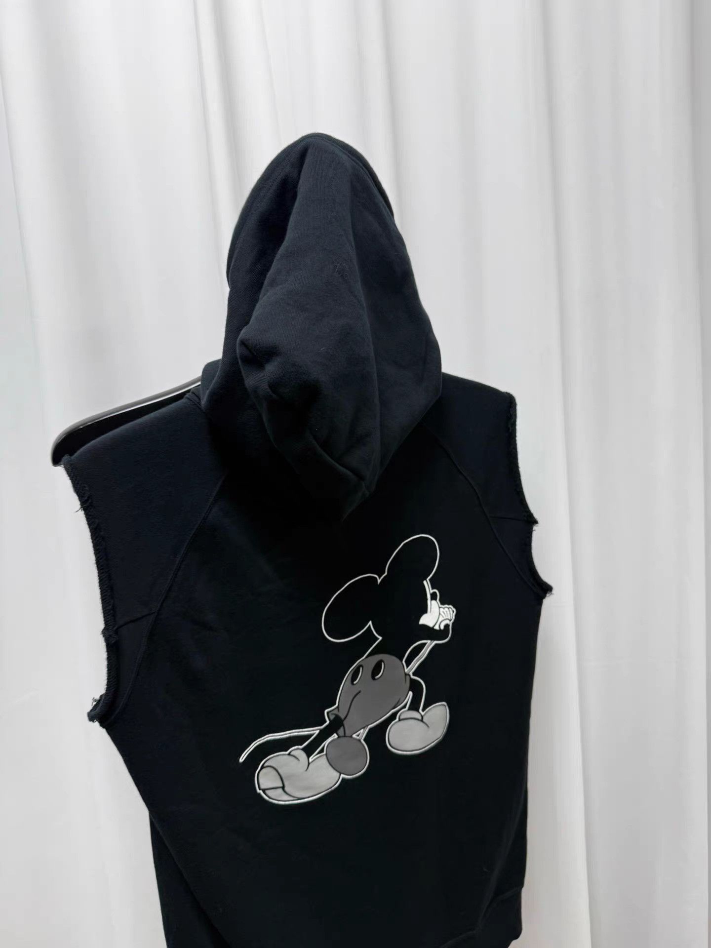 Number (N)ine Number (N)ine Mickey Distressed Sleeveless Hoodie K20 Size US L / EU 52-54 / 3 - 5 Thumbnail