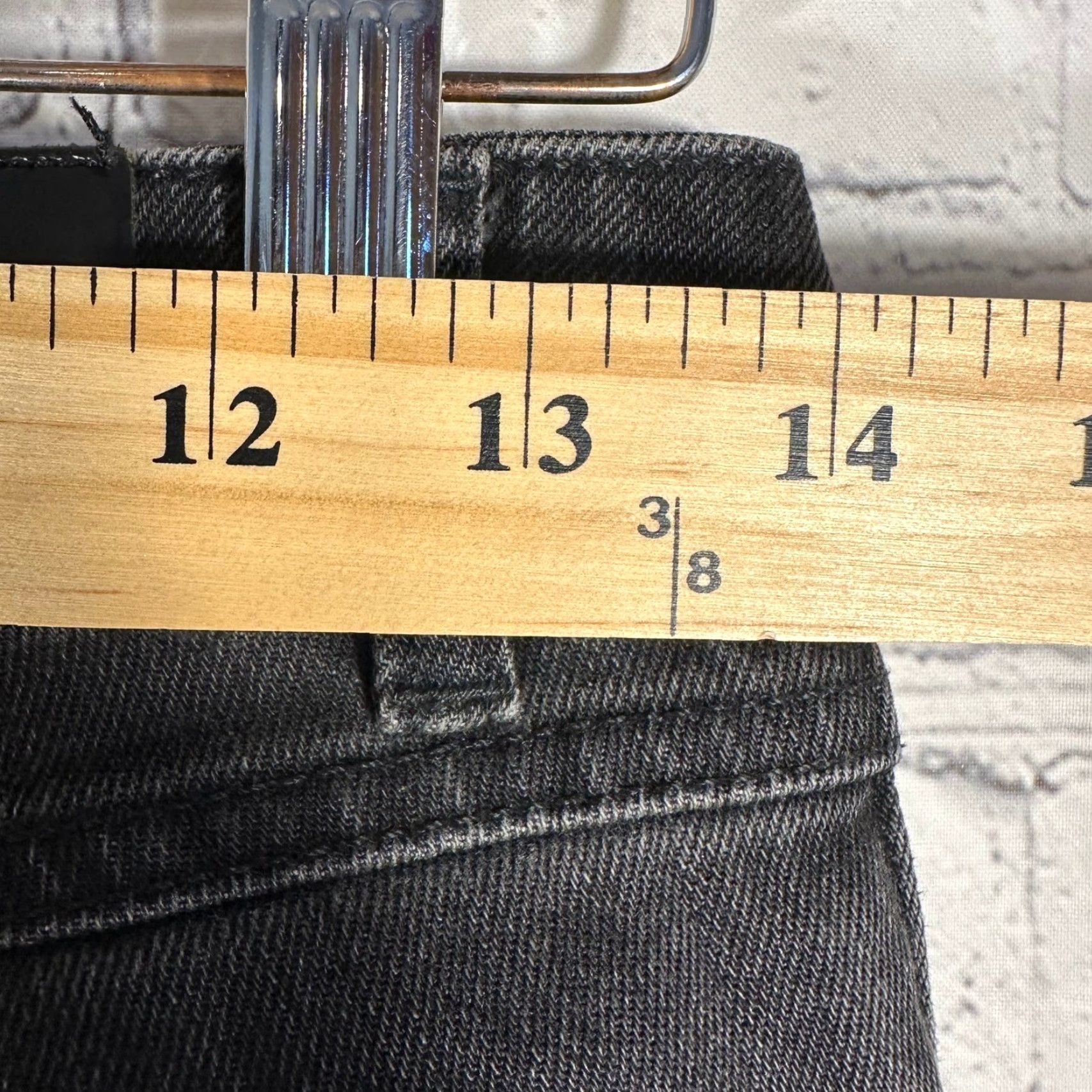 Anine Bing ANINE BING Jeans Womens High Waisted Button Fly Skinny Faded Black Denim 27 Size 27" / US 4 / IT 40 - 7 Thumbnail