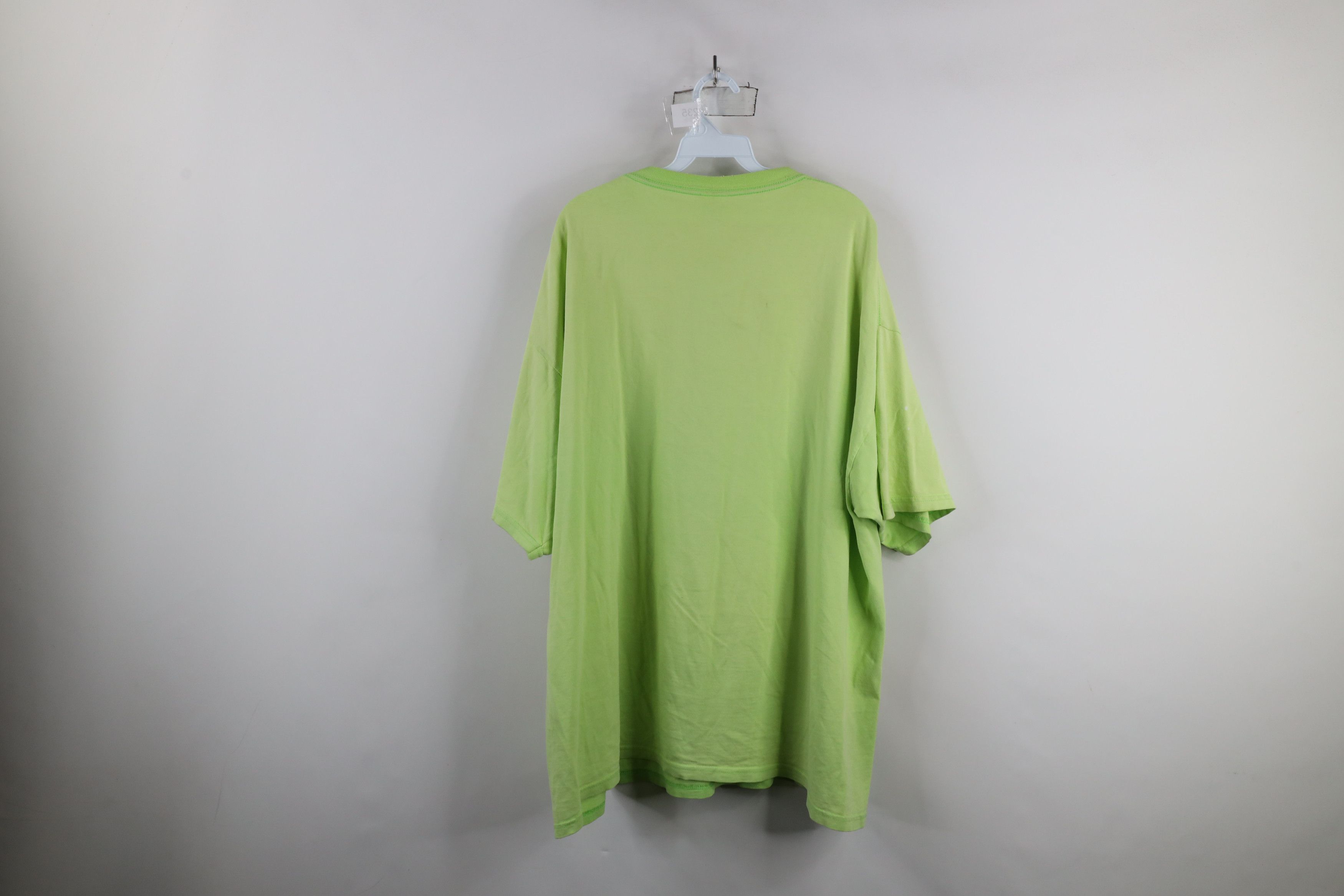 Vintage Vintage 90s Streetwear Heavyweight Blank T-Shirt Lime Green Size US XXL / EU 58 / 5 - 11 Thumbnail