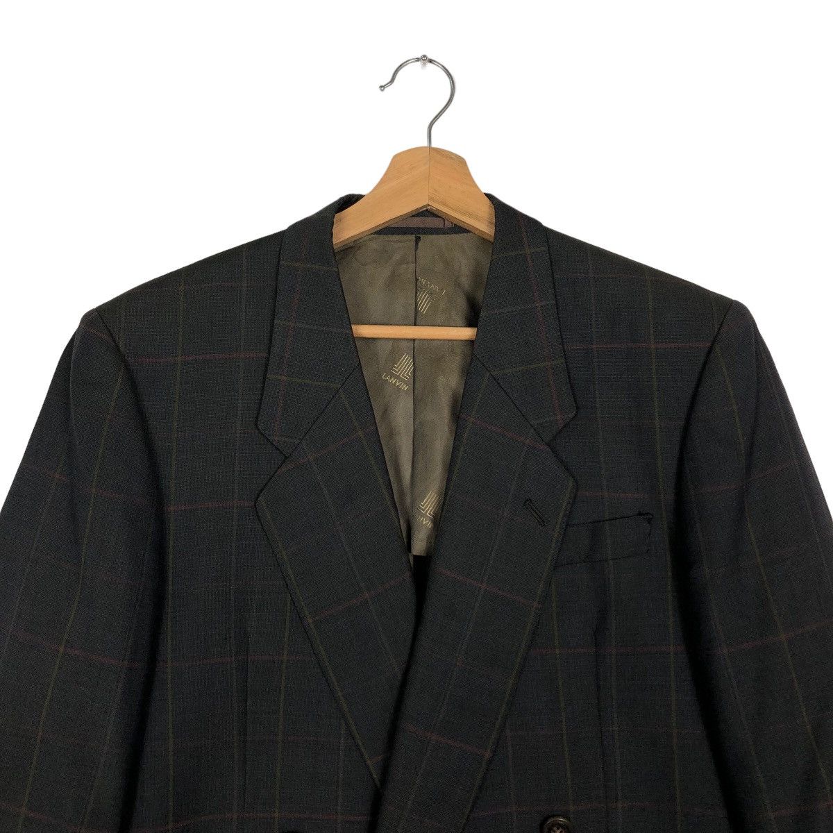 Japanese Brand 🔥Rich Black - Double Breast Coats Jacket Lanvin Paris Size US M / EU 48-50 / 2 - 3 Thumbnail