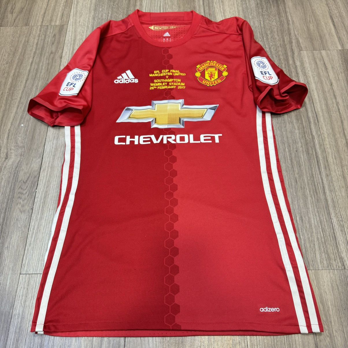 Adidas Manchester United 2017 player issue EFL cup final shirt Size US S / EU 44-46 / 1 - 1 Thumbnail