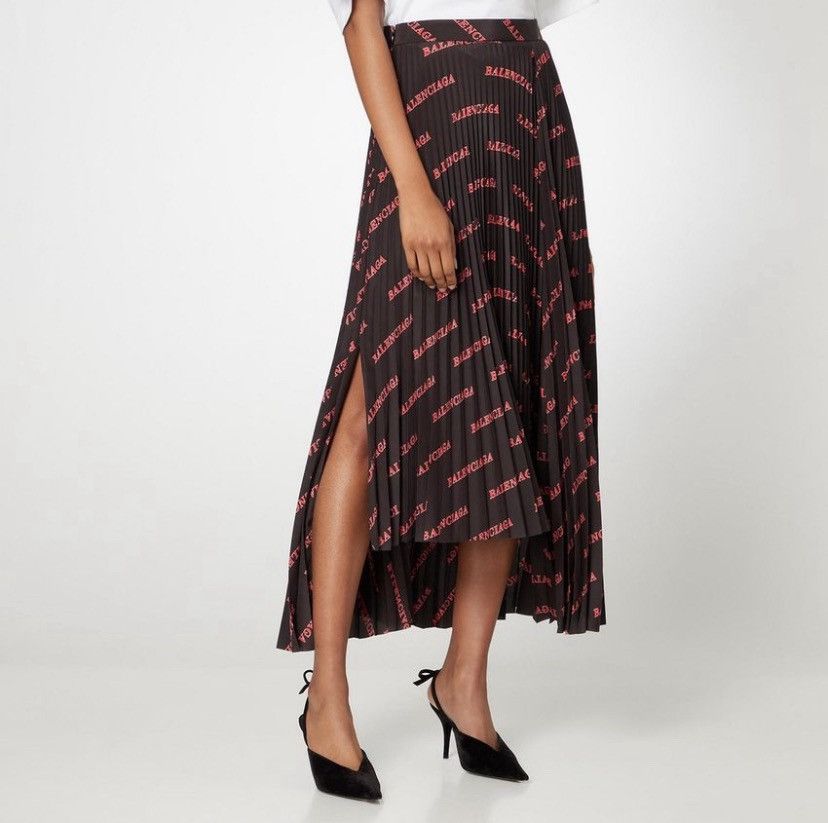 Balenciaga BALENCIAGA Logo Midi Skirt Size 26" / US 2 / IT 38 - 1 Thumbnail