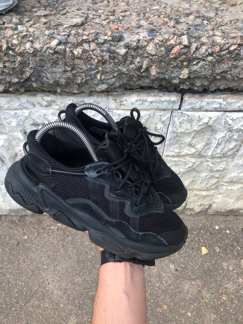 Adidas Vintage Adidas Ozweego Full Black Sneakers Casual Y2K 90s Size US 4.5 / IT 34.5 - 5 Thumbnail