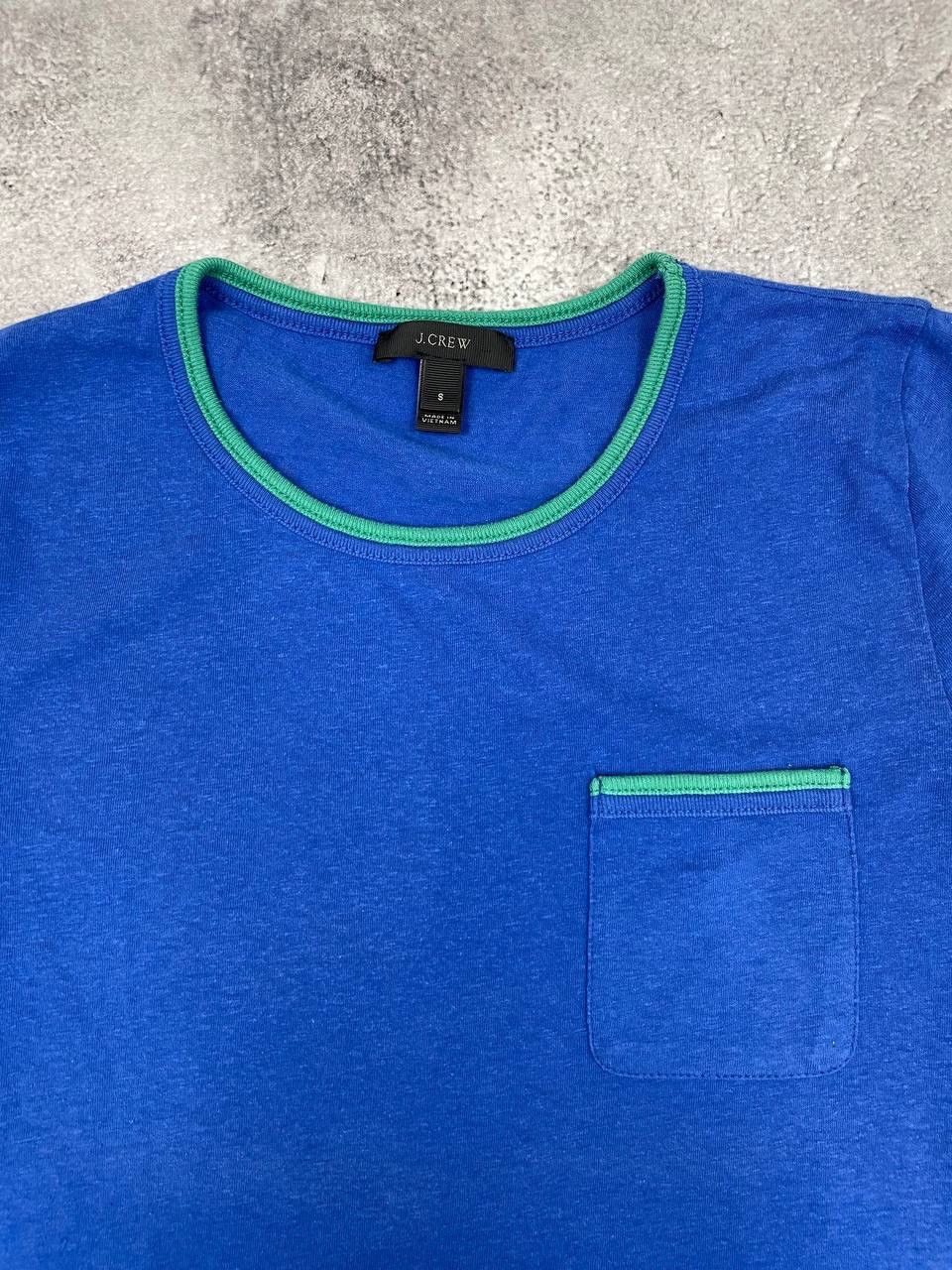 J.Crew J.Crew Women T-Shirt Blue Pocket Top Contrast Trim Size S / US 4 / IT 40 - 2 Thumbnail